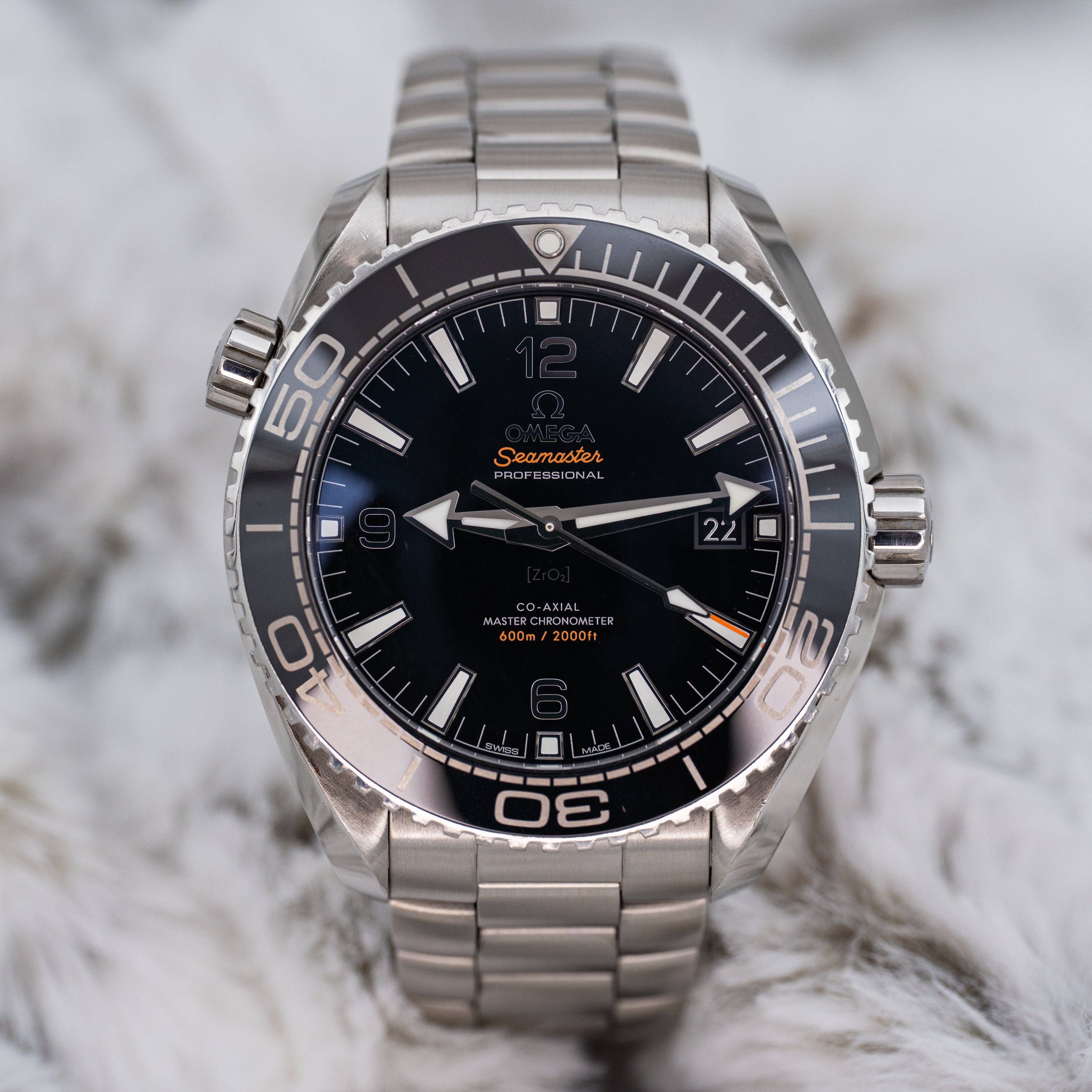 Omega Seamaster Planet Ocean 215.30.44.21.01.001 Black Dial B+P