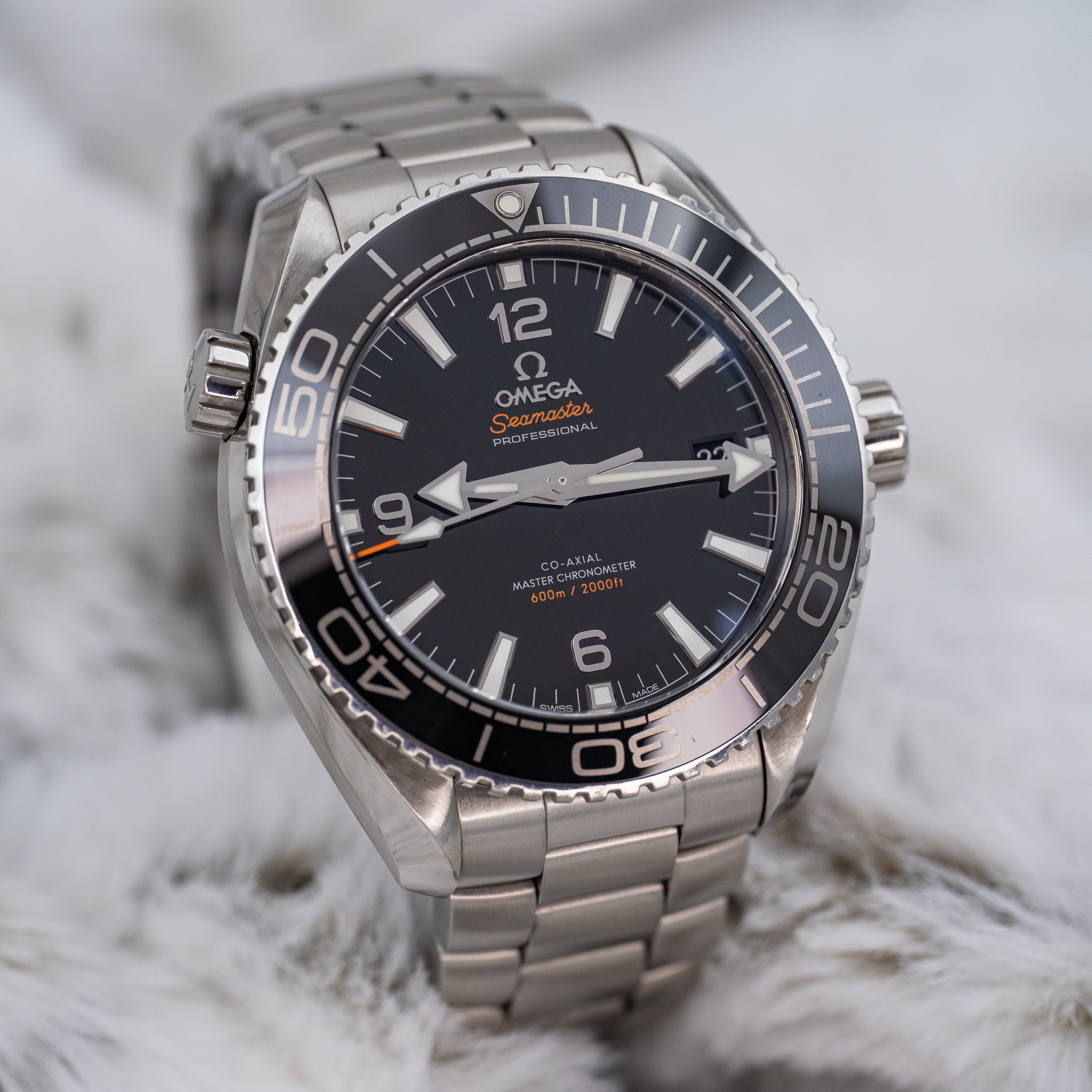 Omega Seamaster Planet Ocean 215.30.44.21.01.001 Black Dial B+P