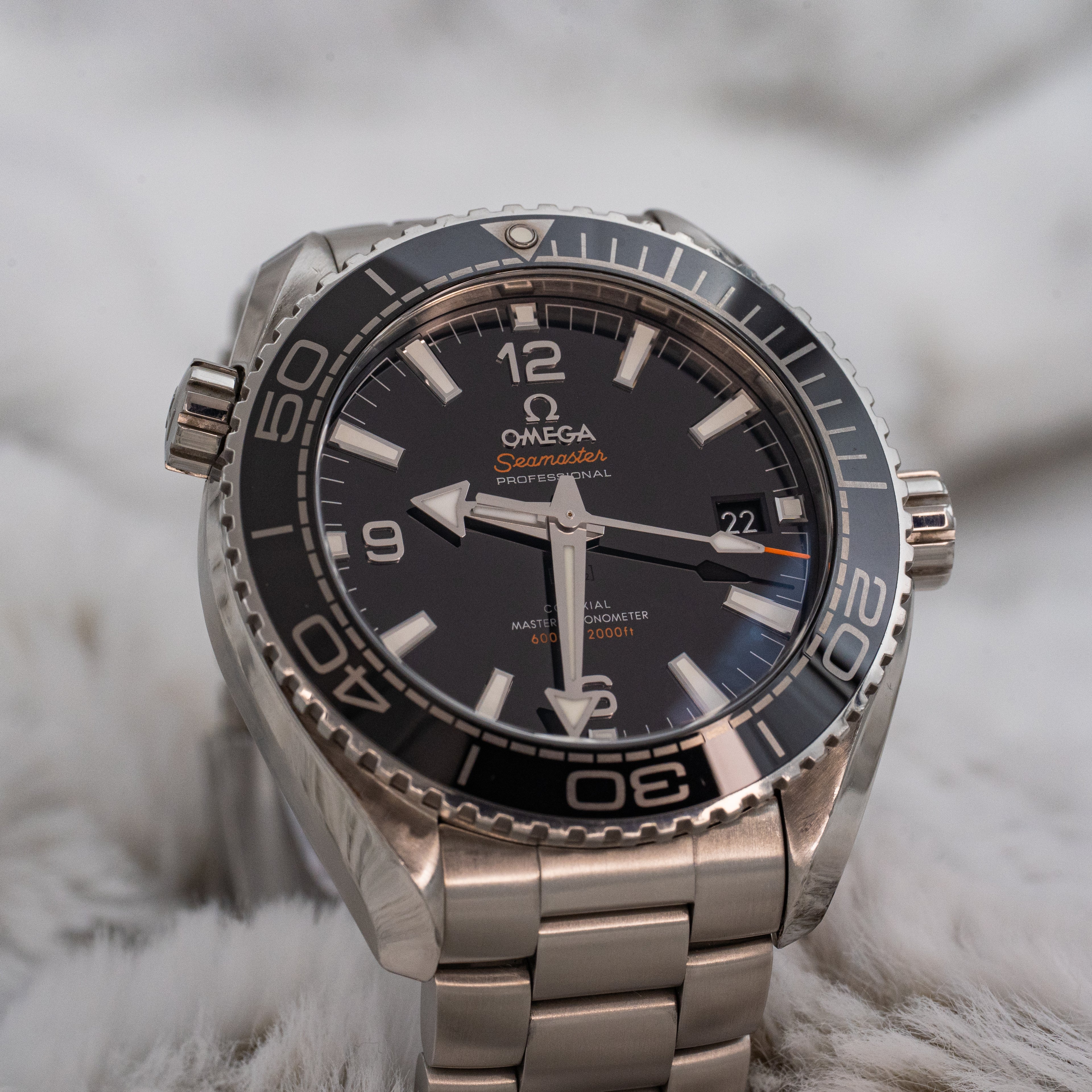 Omega Seamaster Planet Ocean 215.30.44.21.01.001 Black Dial B+P