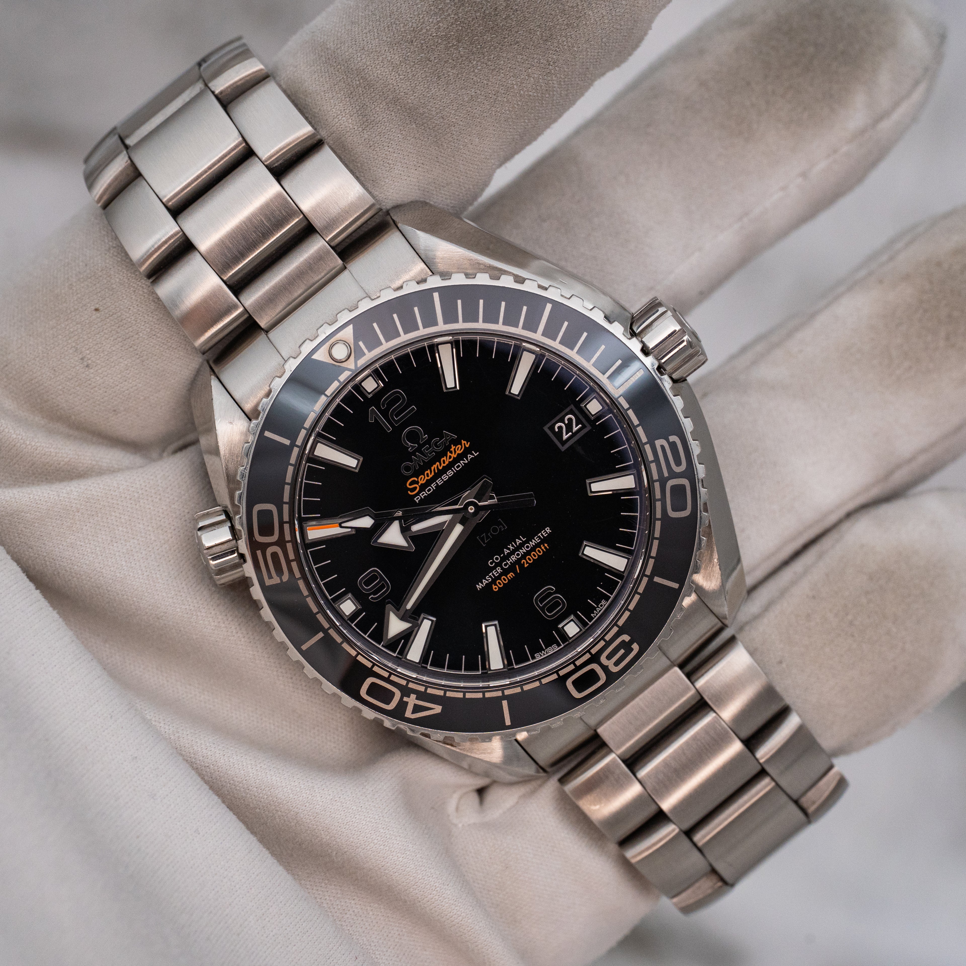 Omega Seamaster Planet Ocean 215.30.44.21.01.001 Black Dial B+P