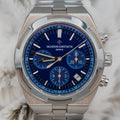 2018 Vacheron Constantin 5500V Chronograph Blue Dial Stainless Steel Full Set
