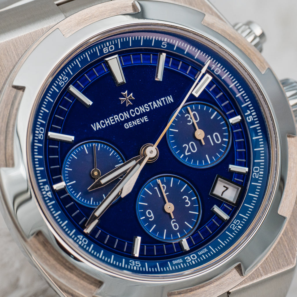2018 Vacheron Constantin 5500V Chronograph Blue Dial Stainless Steel Full Set