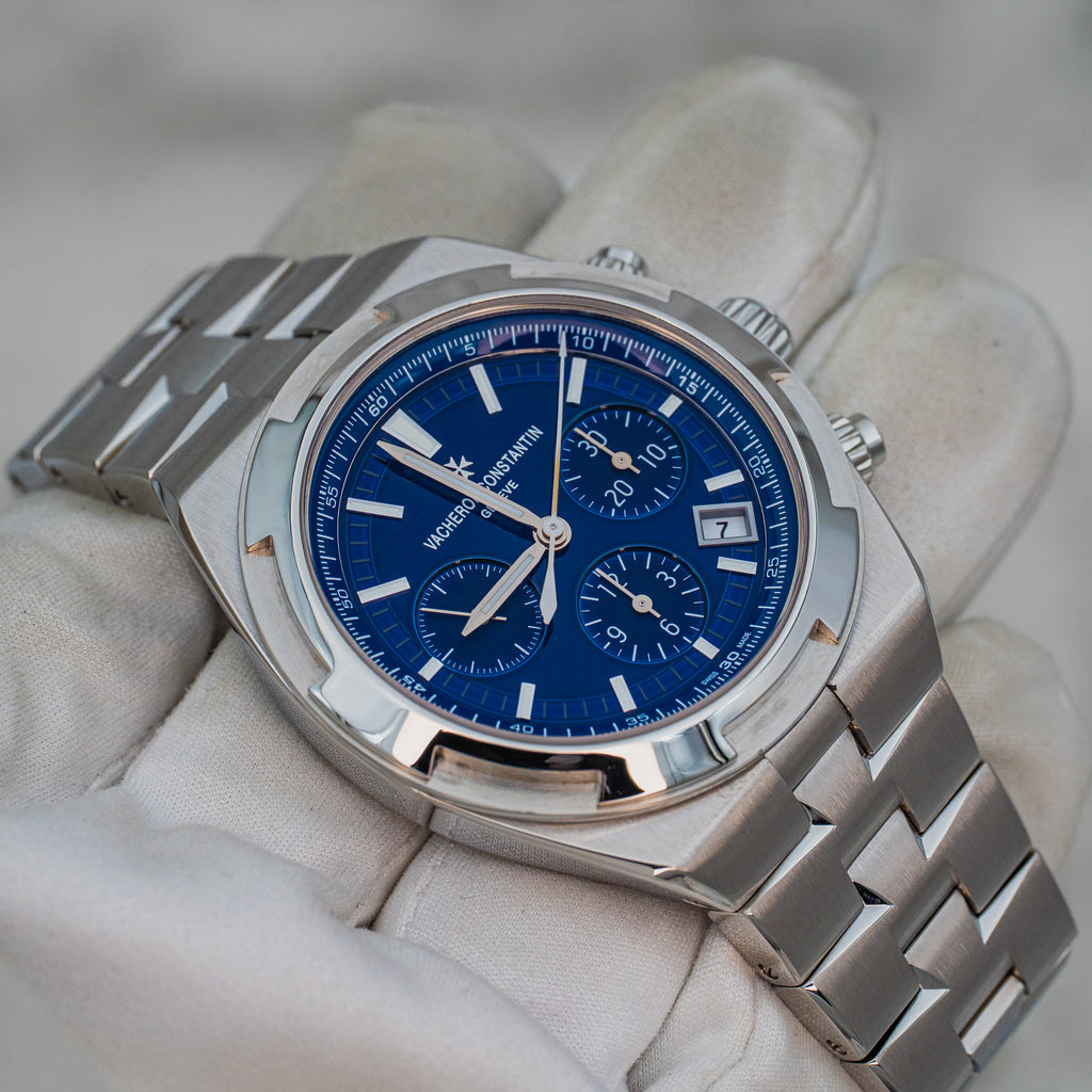 2018 Vacheron Constantin 5500V Chronograph Blue Dial Stainless Steel Full Set