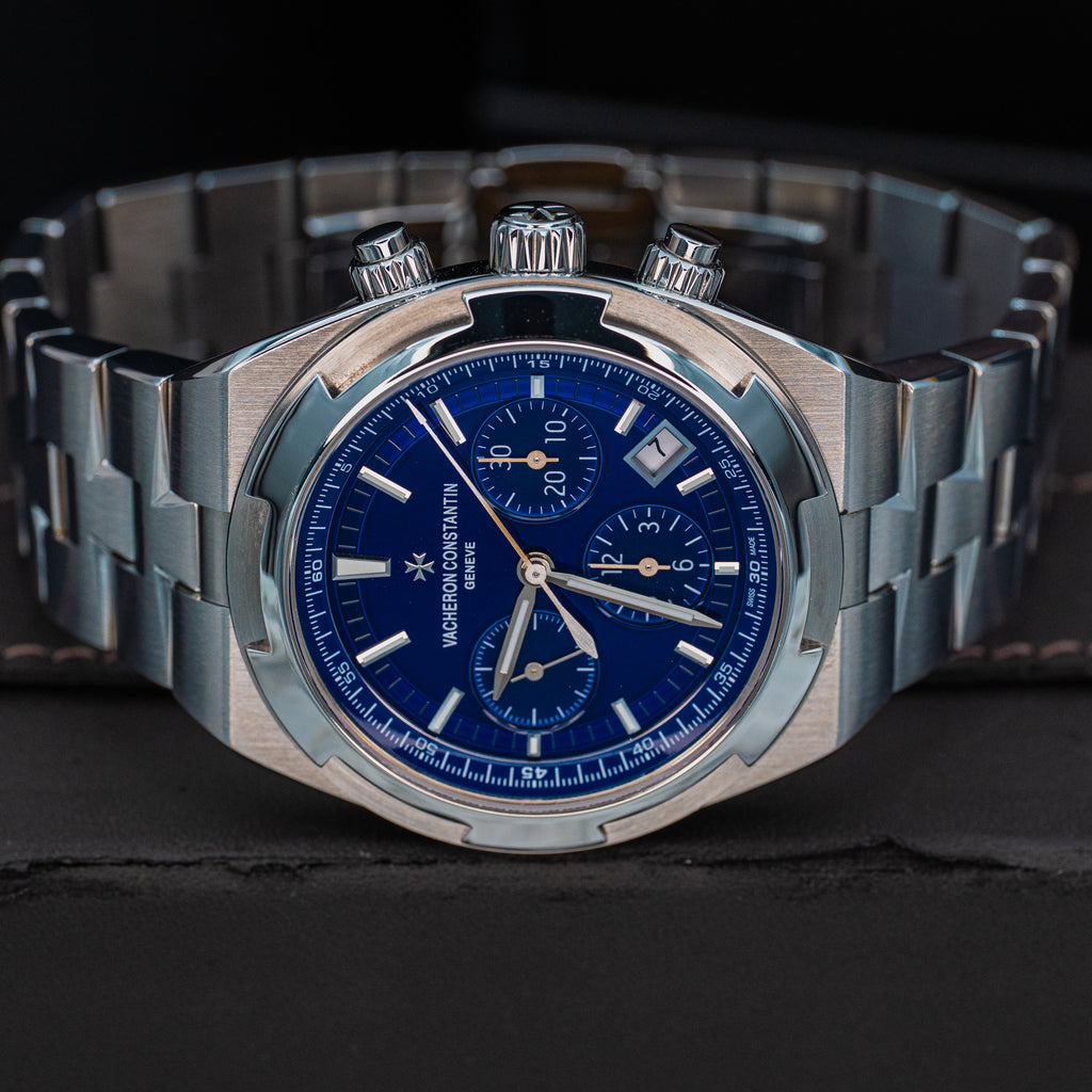 2018 Vacheron Constantin 5500V Chronograph Blue Dial Stainless Steel Full Set