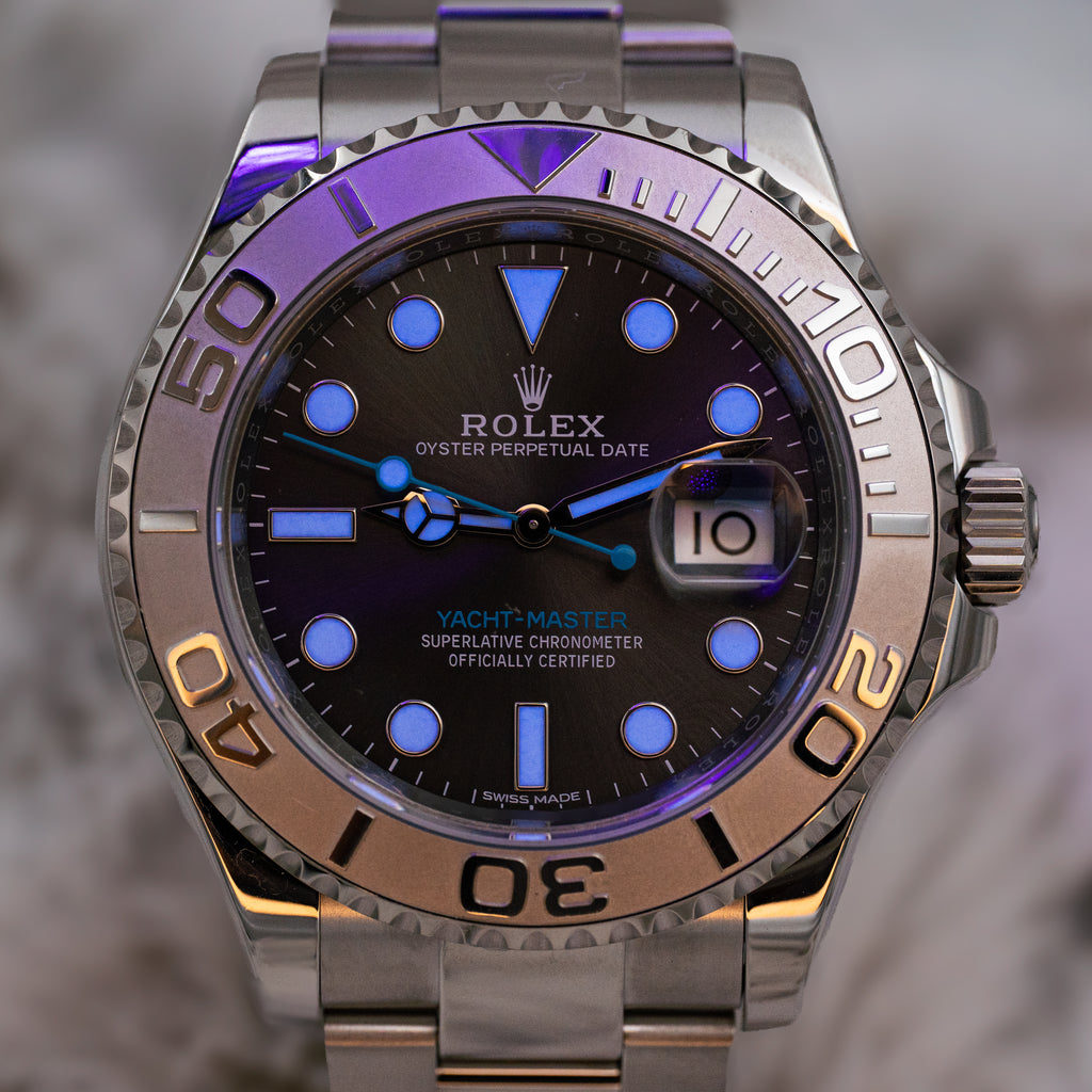 Rolex Yacht-Master 40 116622 Grey Rhodium Dial Platinum Bezel Steel B+P