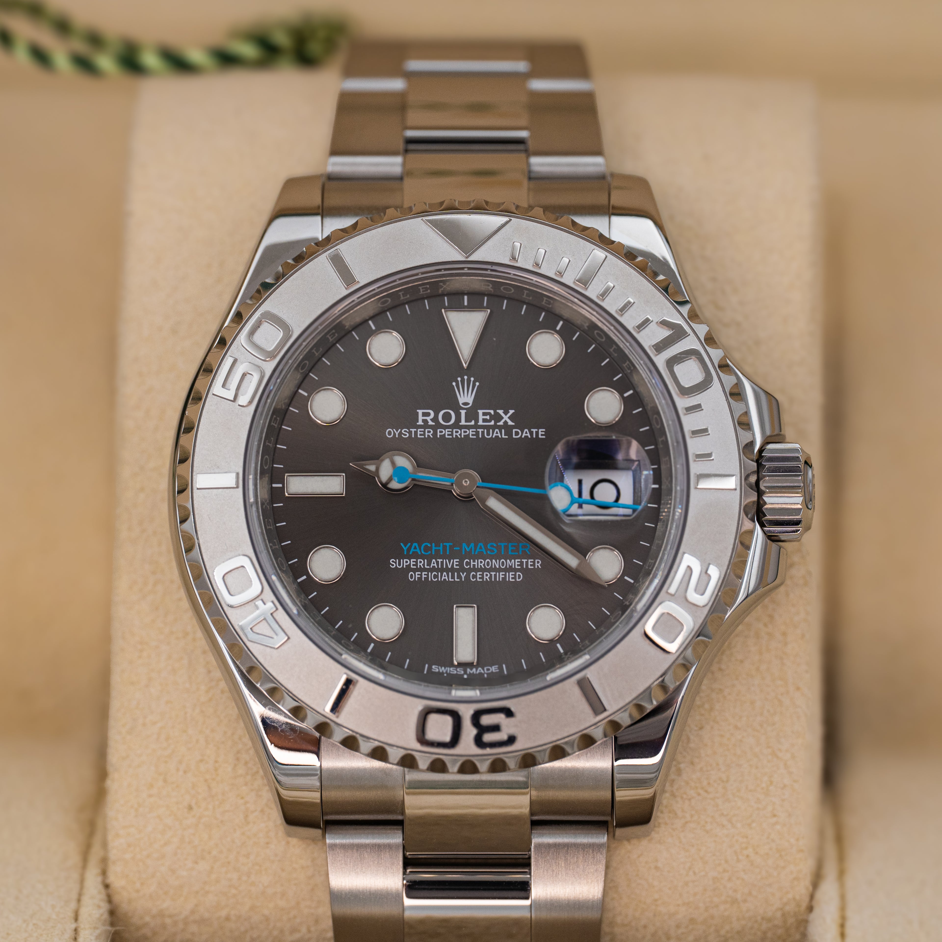 Rolex Yacht-Master 40 116622 Grey Rhodium Dial Platinum Bezel Steel B+P