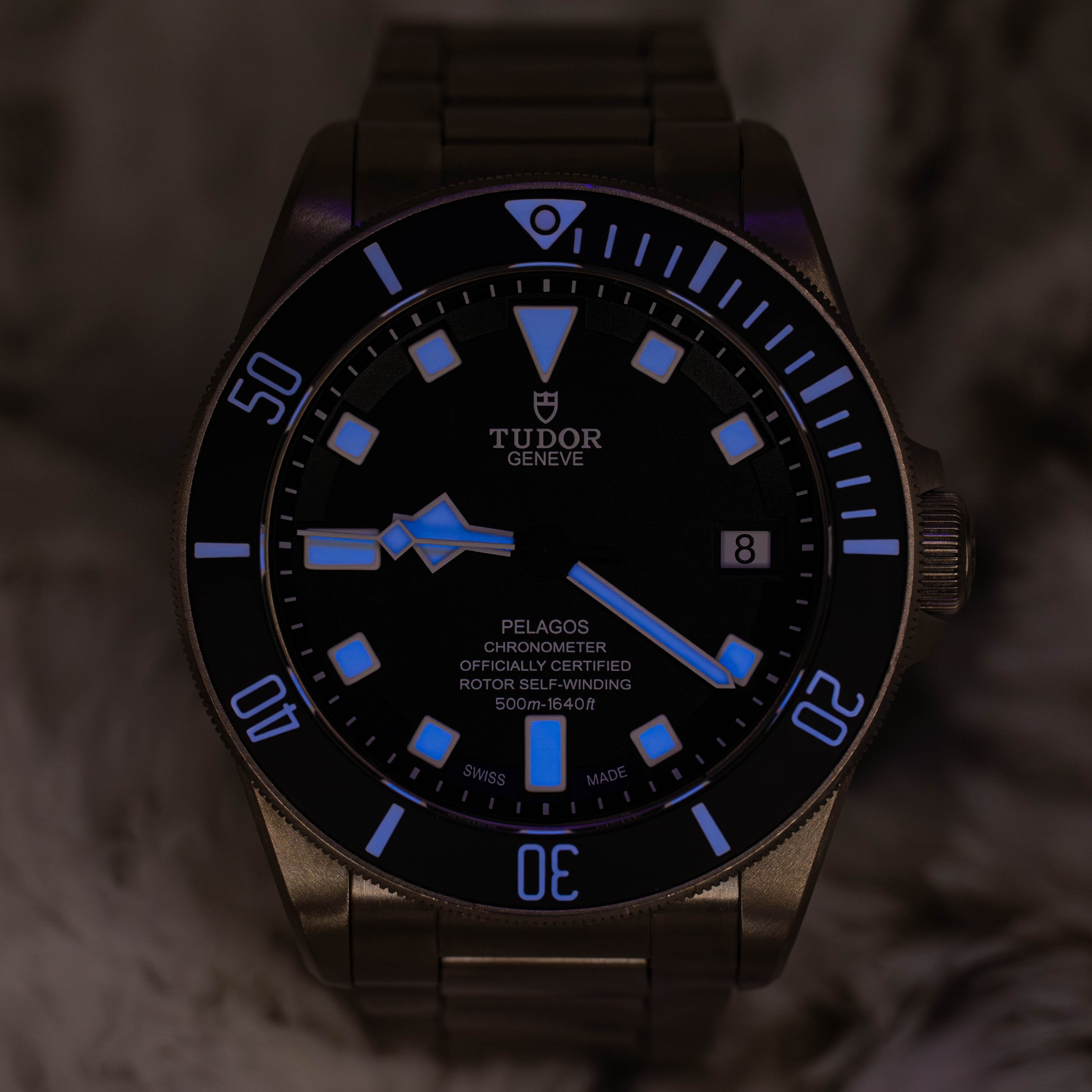 Tudor Pelagos 25600TN Titanium Black Dial on Bracelet w Extra Strap B+P