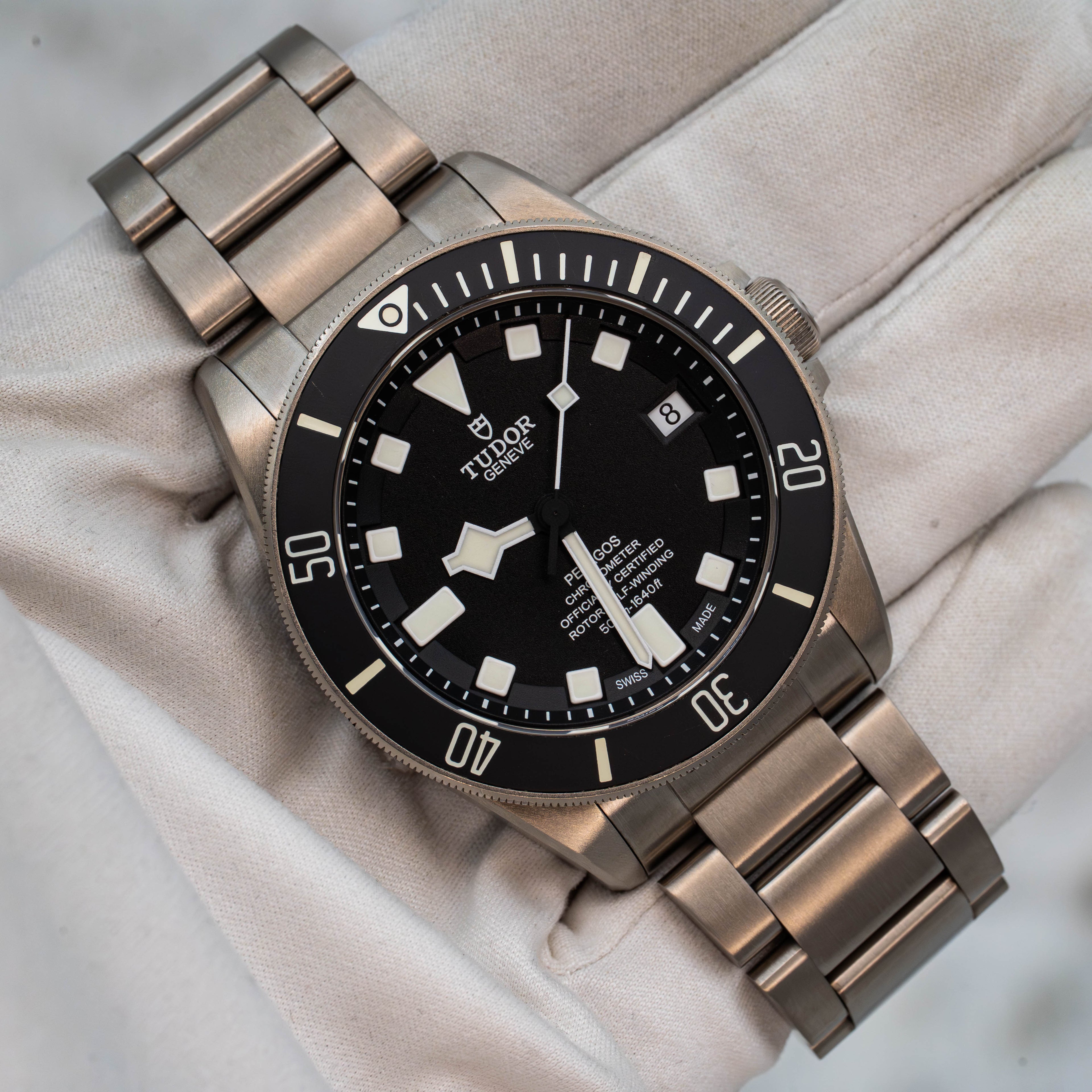 Tudor Pelagos 25600TN Titanium Black Dial on Bracelet w Extra Strap B+P