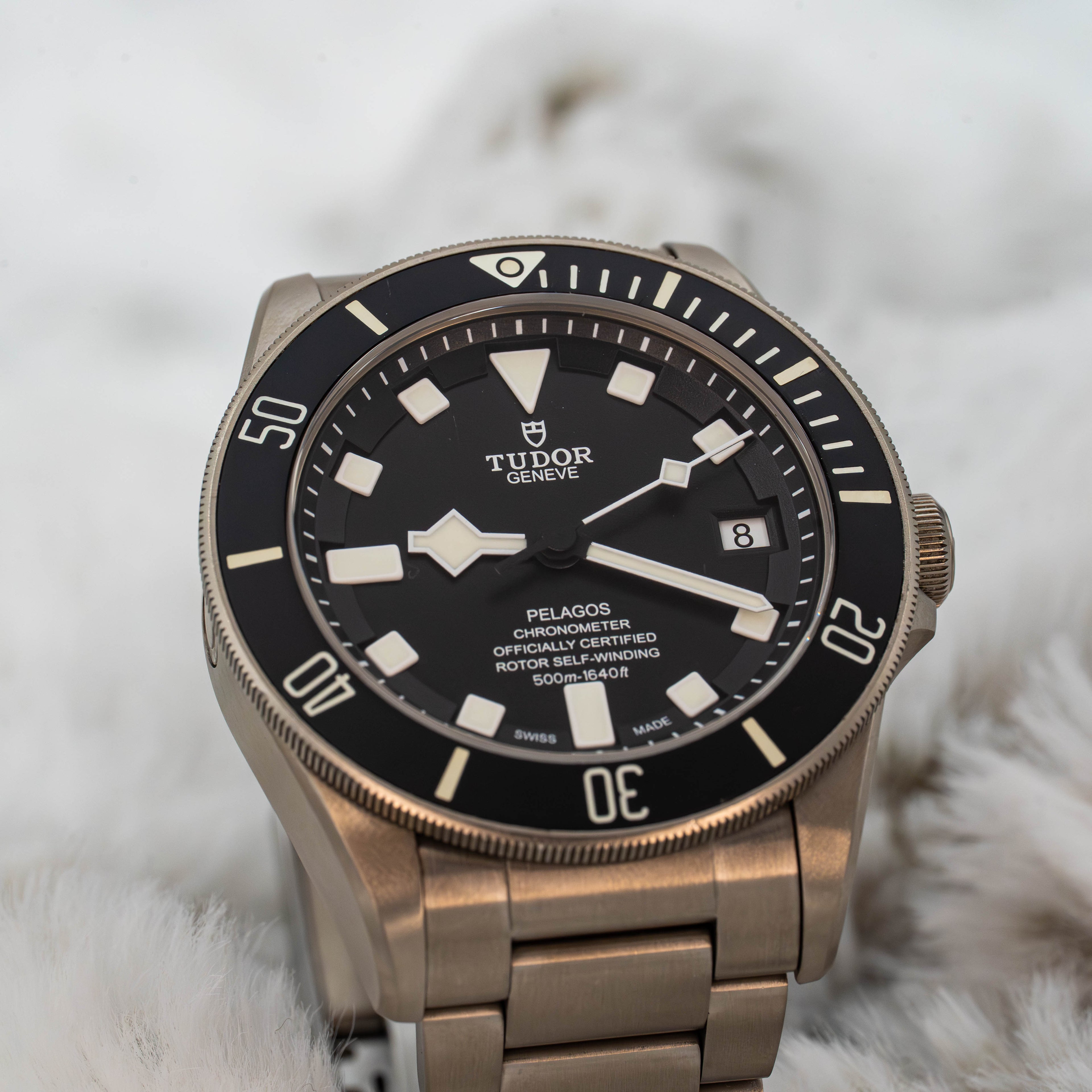 Tudor Pelagos 25600TN Titanium Black Dial on Bracelet w Extra Strap B+P