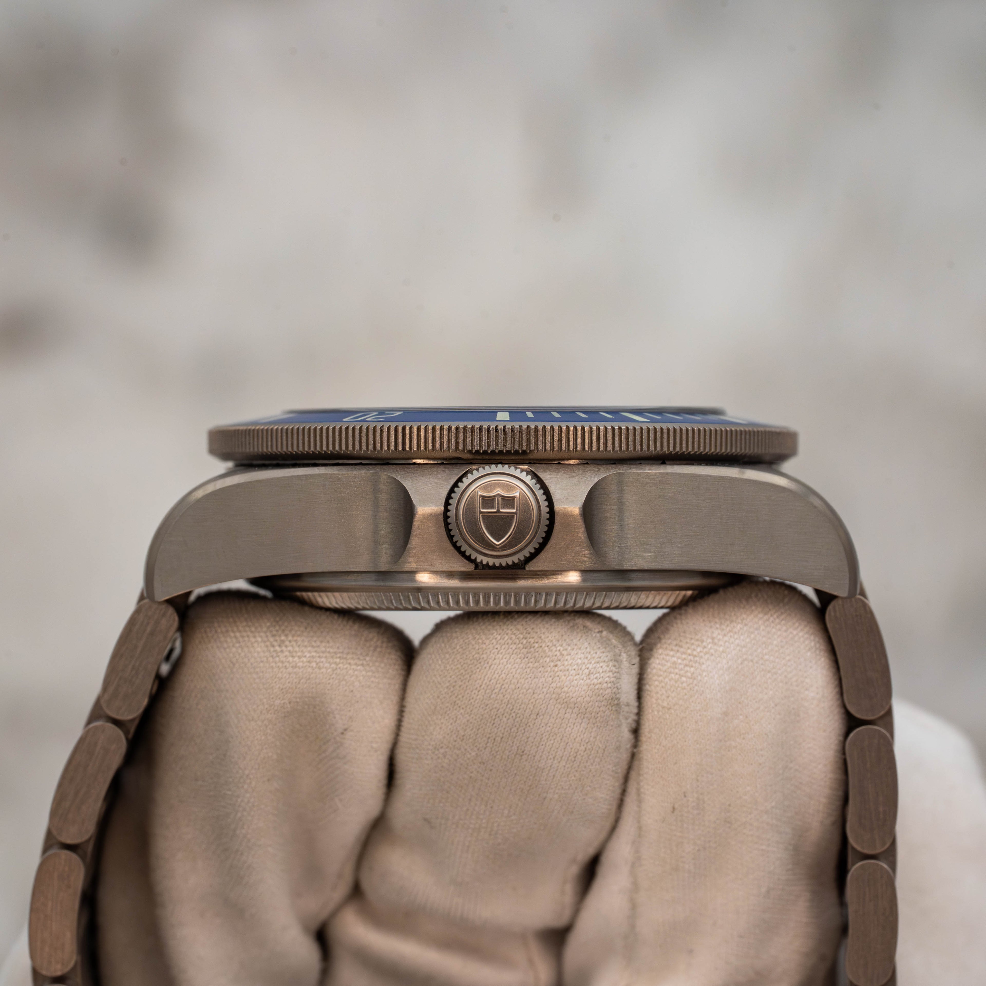 Tudor Pelagos 25600TB 42mm Titanium Blue Dial on Bracelet w Extra Strap B+P