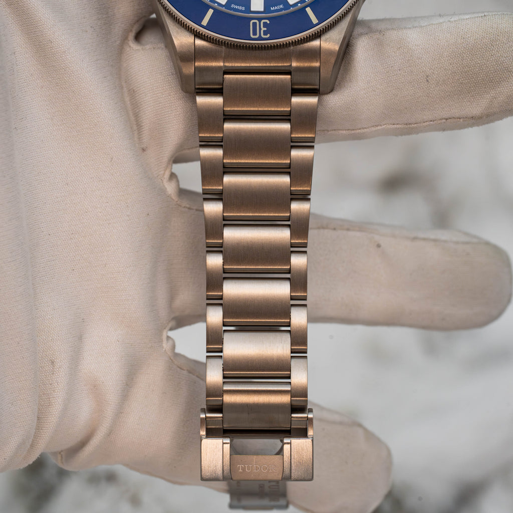 Tudor Pelagos 25600TB 42mm Titanium Blue Dial on Bracelet w Extra Strap B+P