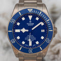 Tudor Pelagos 25600TB 42mm Titanium Blue Dial on Bracelet w Extra Strap B+P