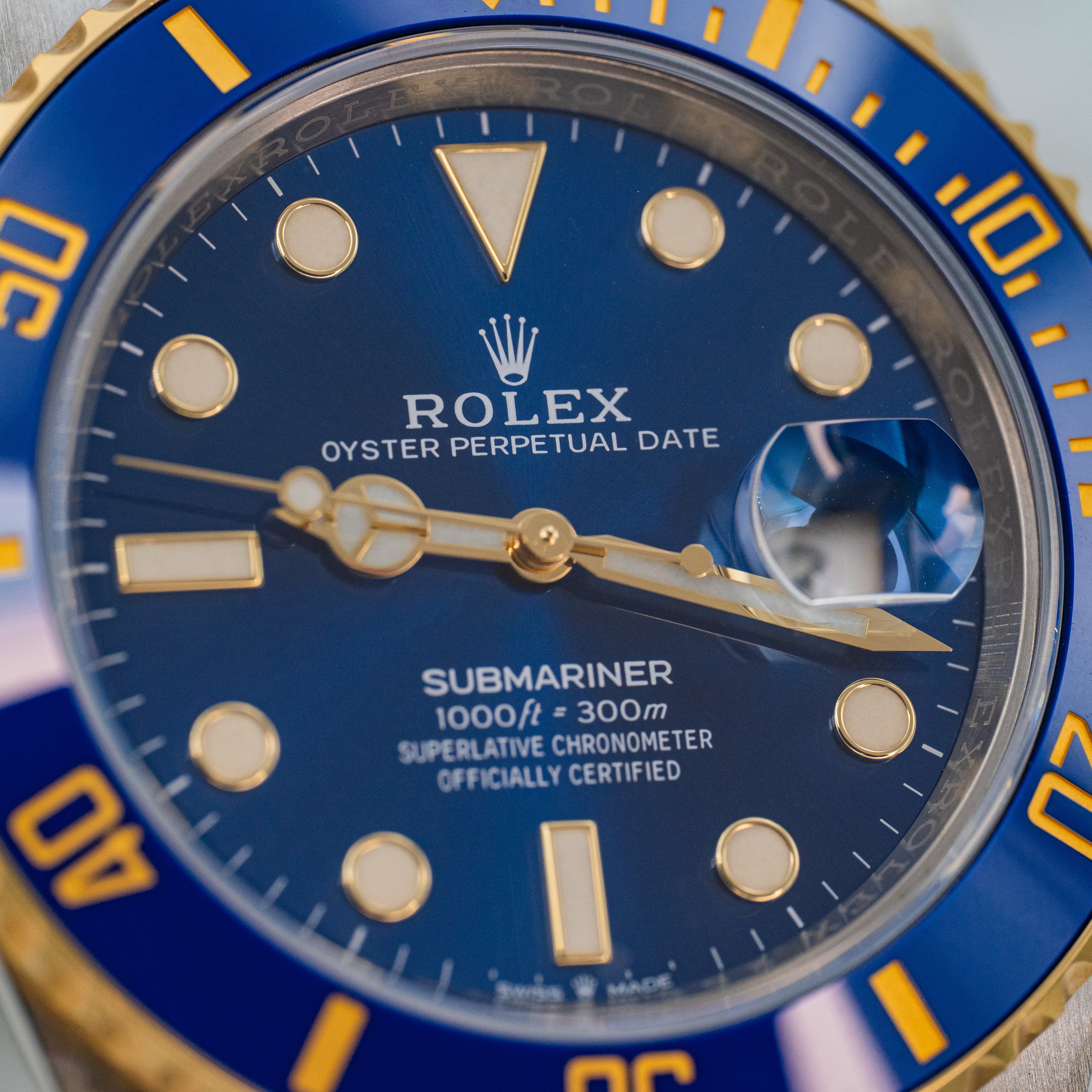 Rolex Submariner Date 126613LB Two Tone 18k Yellow Gold 41 Blue Dial B+P
