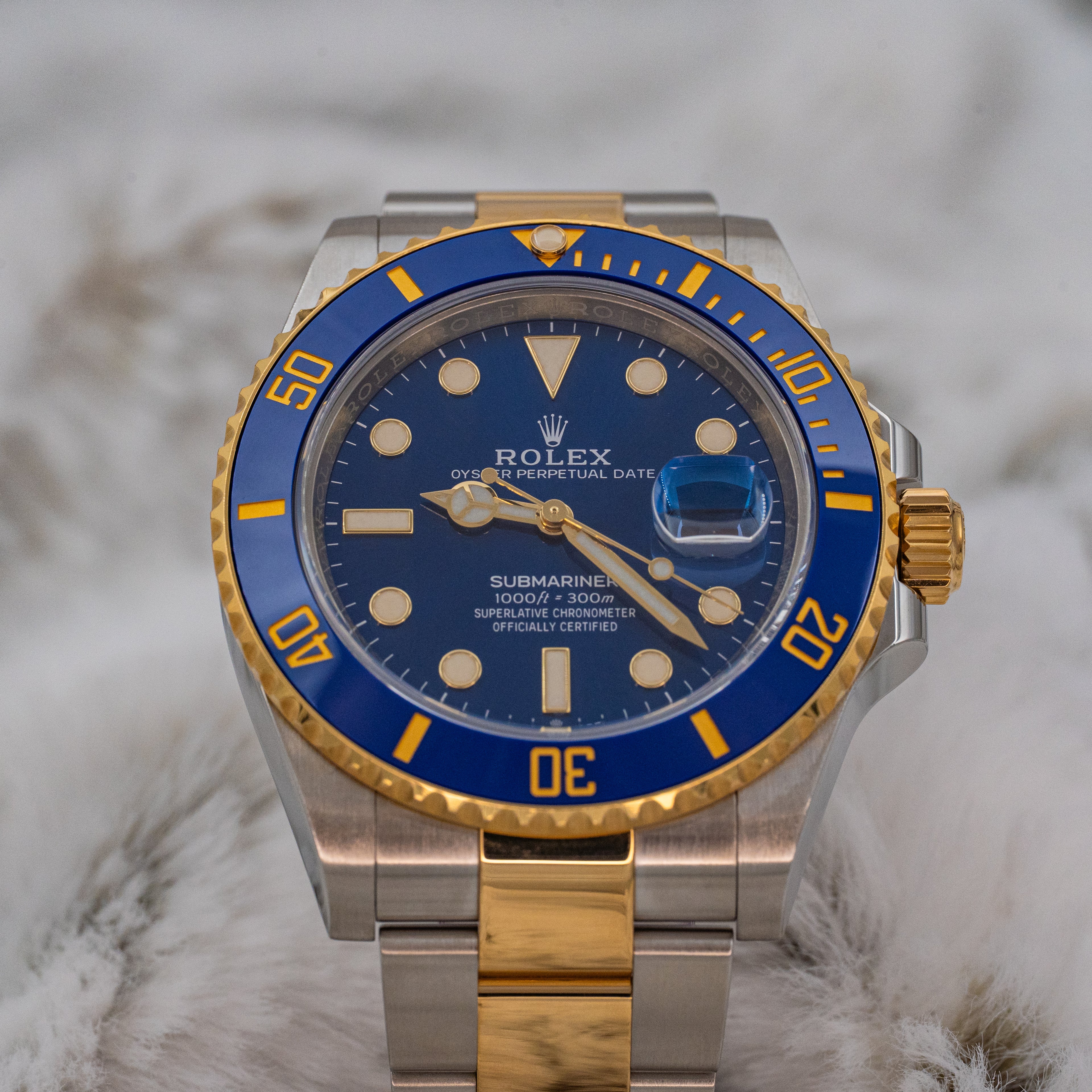 Rolex Submariner Date 126613LB Two Tone 18k Yellow Gold 41 Blue Dial B+P