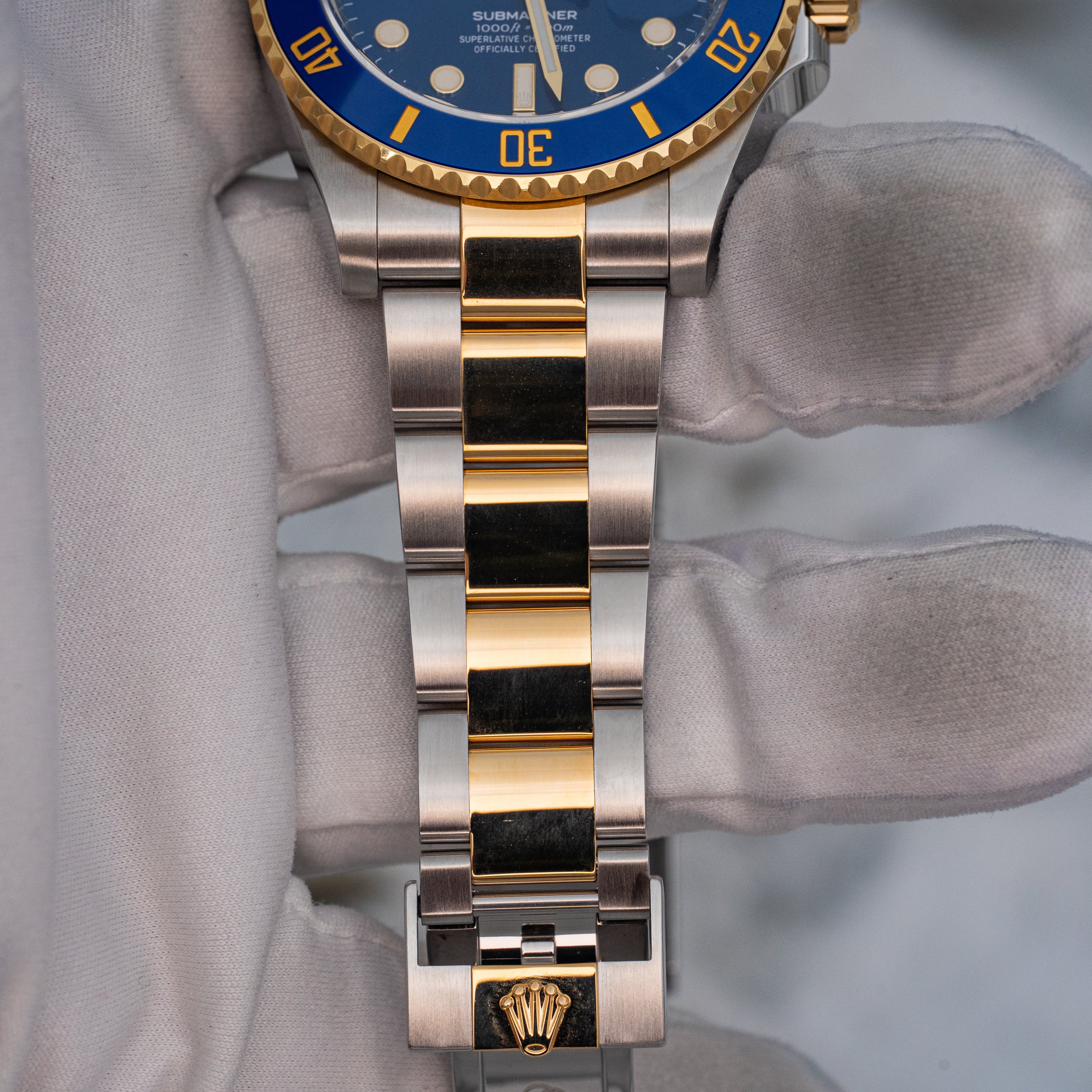 Rolex Submariner Date 126613LB Two Tone 18k Yellow Gold 41 Blue Dial B+P