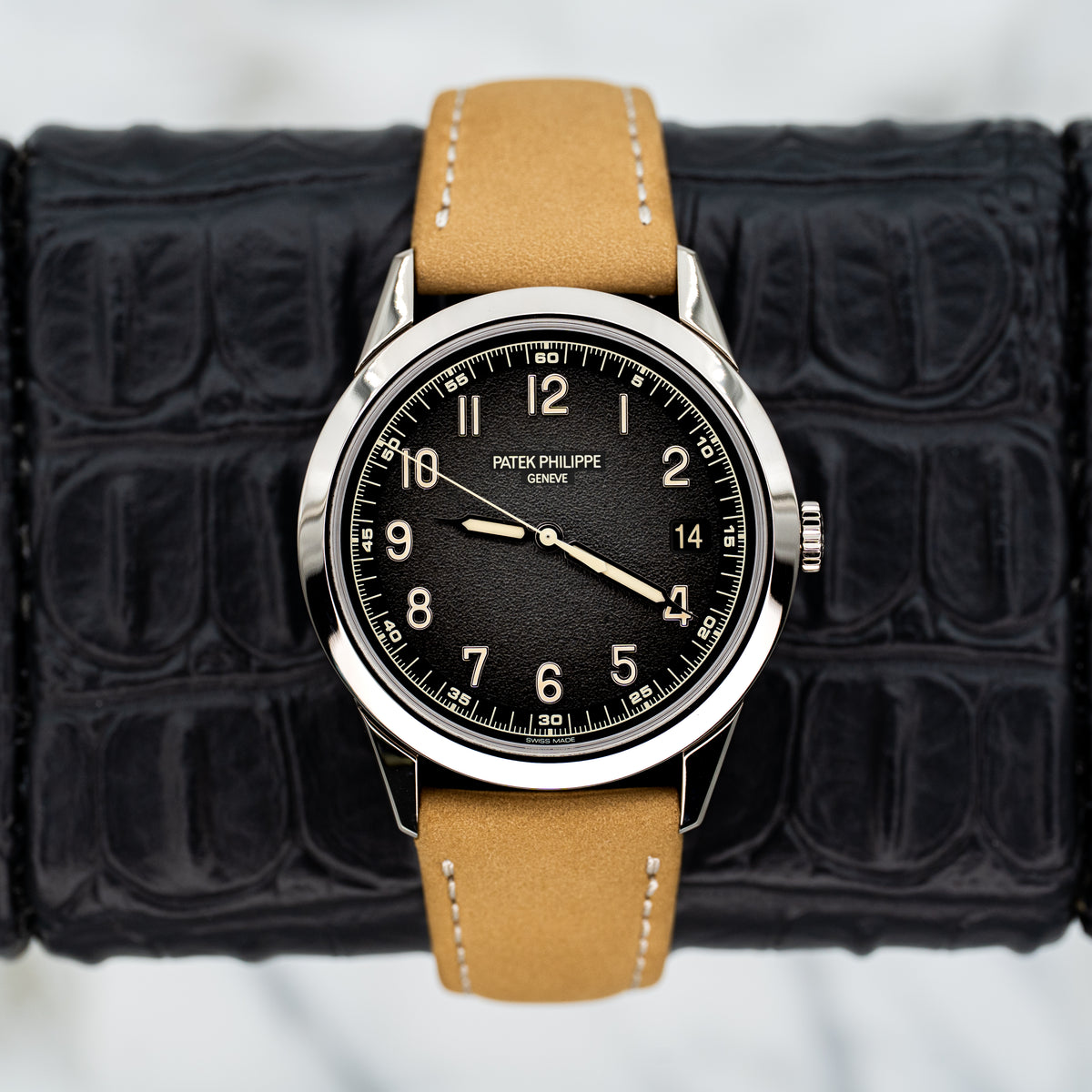 2024 Patek Philippe Calatrava 5226G-001 White Gold Unworn Nubuck Leather Strap B+P