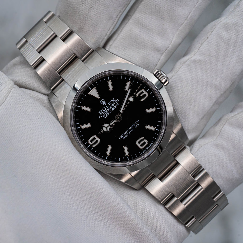 Rolex Explorer 1 224270 Stainless Steel 40mm Black Dial B+P