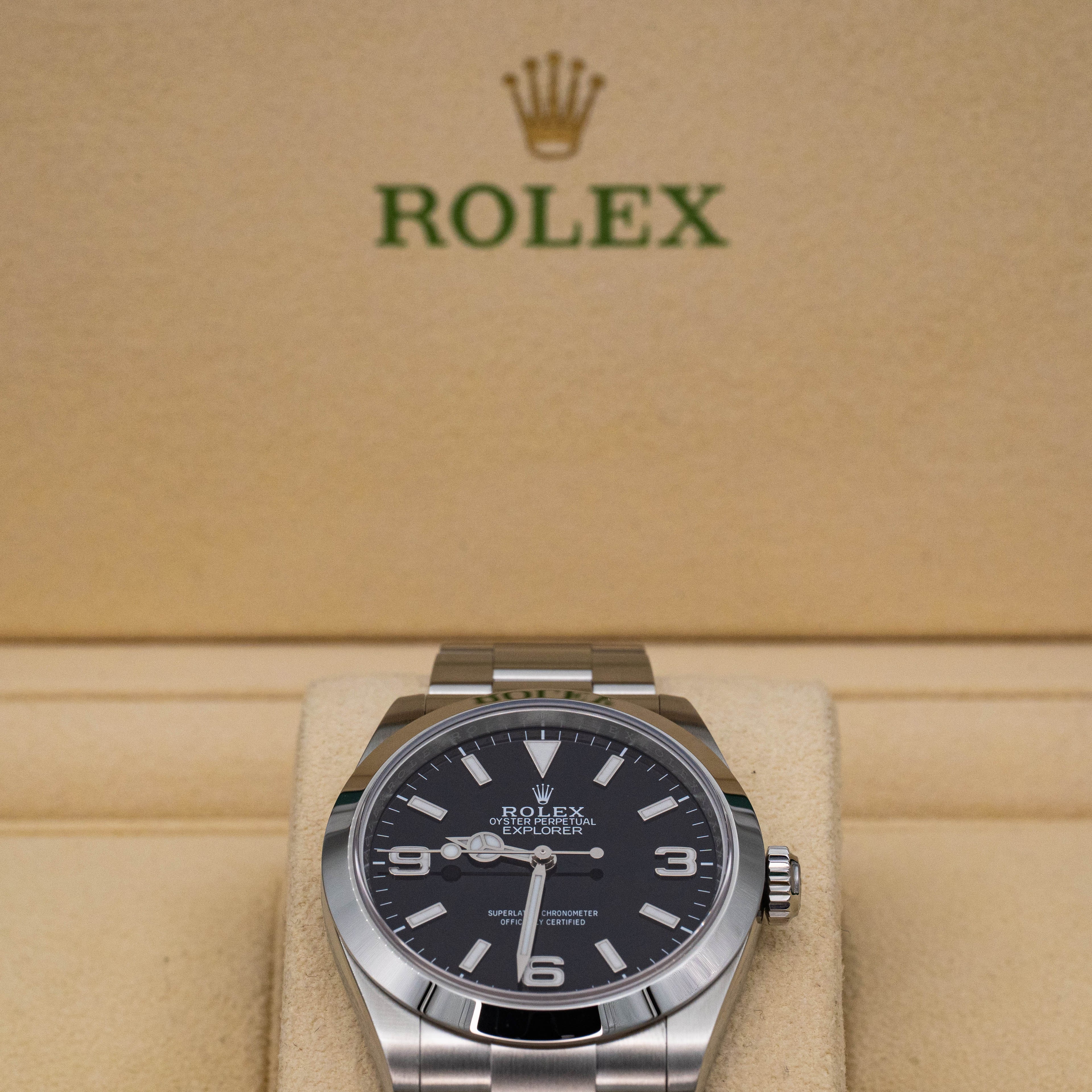 Rolex Explorer 1 224270 Stainless Steel 40mm Black Dial B+P
