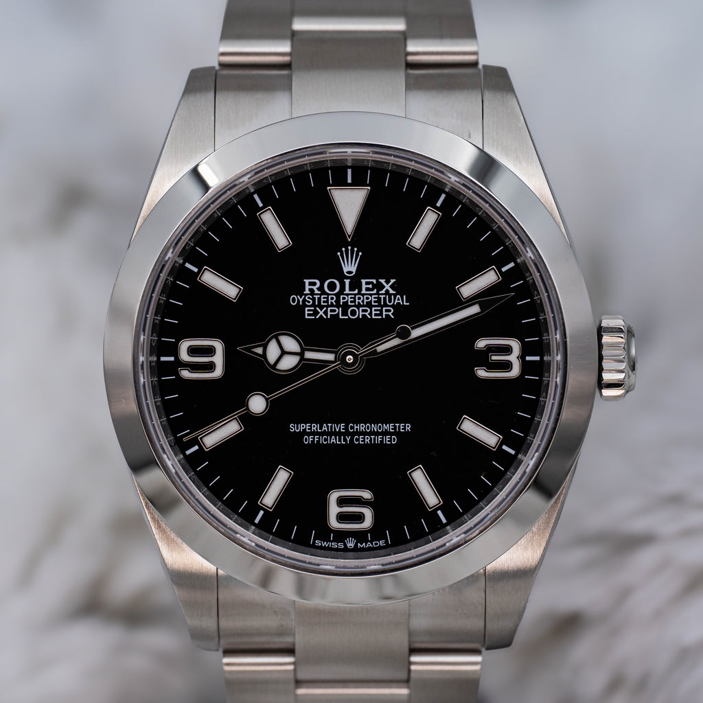 Rolex Explorer 1 224270 Stainless Steel 40mm Black Dial B+P
