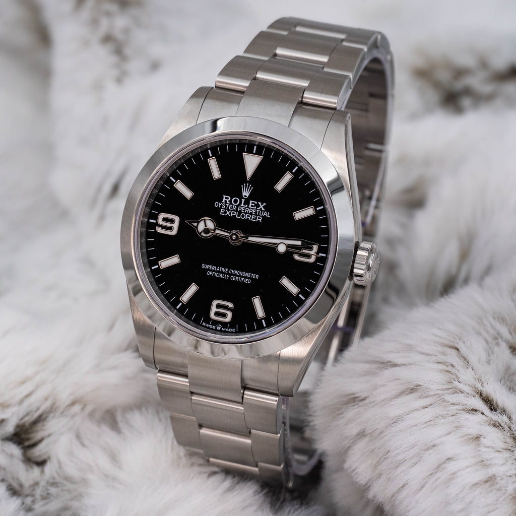 Rolex Explorer 1 224270 Stainless Steel 40mm Black Dial B+P