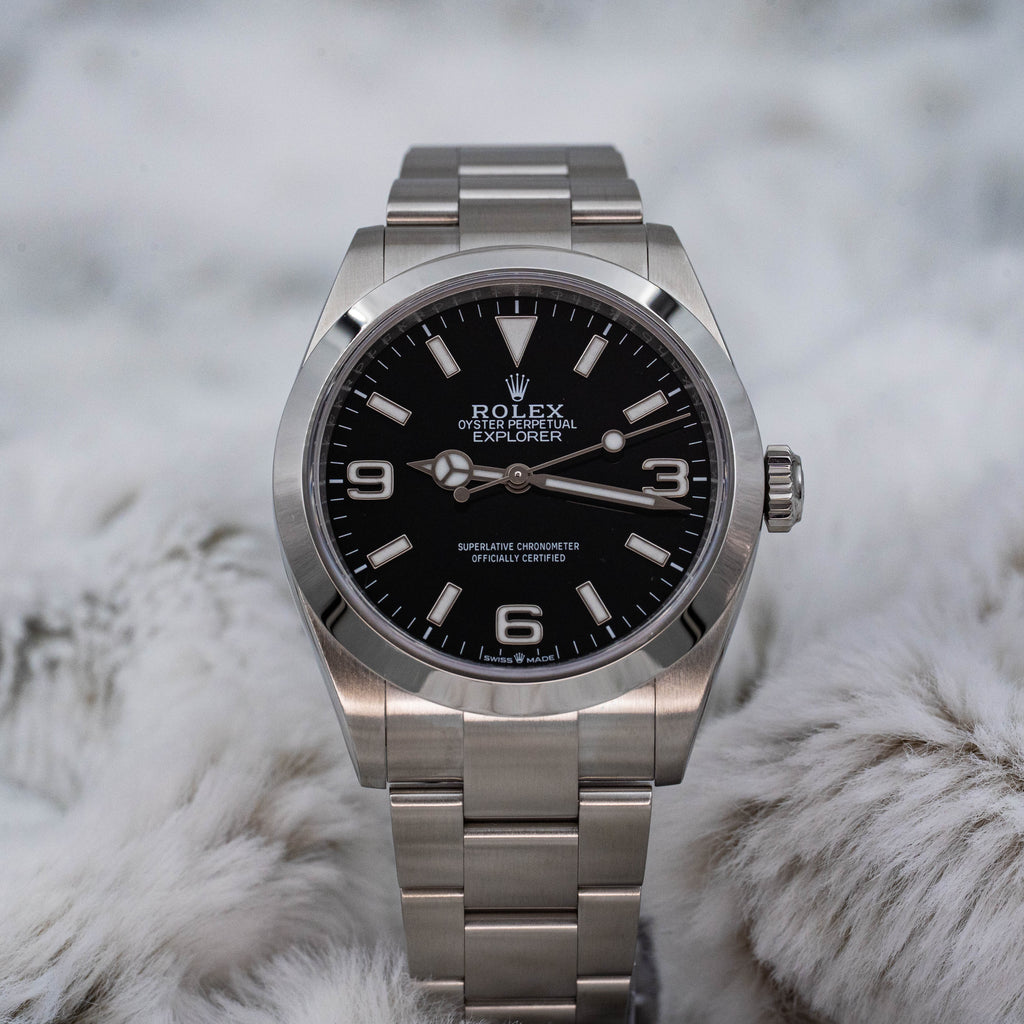 Rolex Explorer 1 224270 Stainless Steel 40mm Black Dial B+P