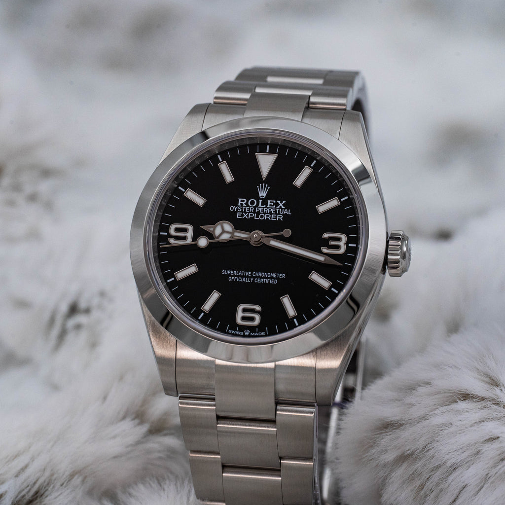 Rolex Explorer 1 224270 Stainless Steel 40mm Black Dial B+P
