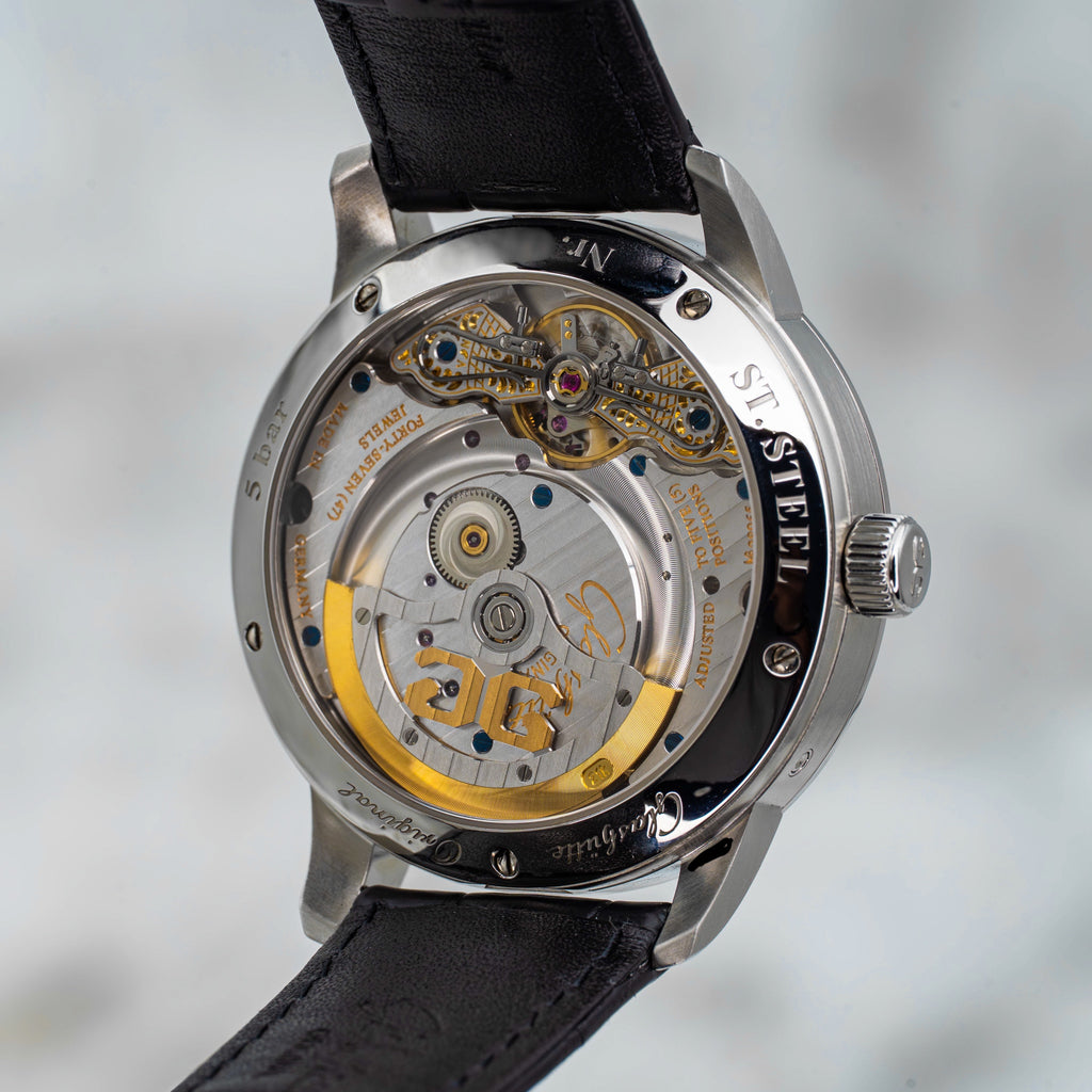 2024 Glashütte Original PanoMaticLunar Green Dial on Black Alligator Strap B+P