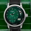 2024 Glashütte Original PanoMaticLunar Green Dial on Black Alligator Strap B+P