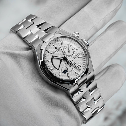 2016 Vacheron Constantin Overseas 47450 Dual Time White Dial on Bracelet B+P