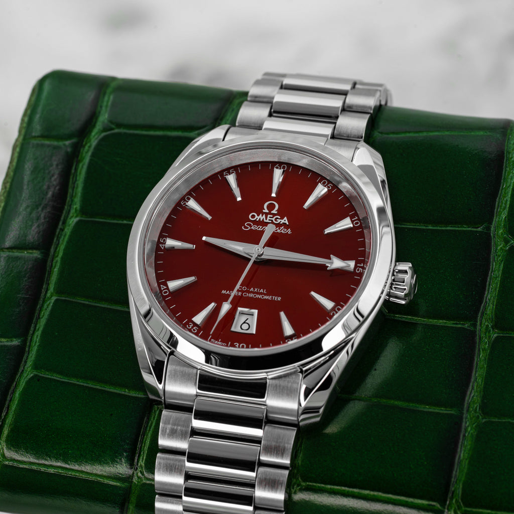 2024 Omega Seamaster Aqua Terra 38 Red Dial on Bracelet 220.10.38.20.13.003 B+P