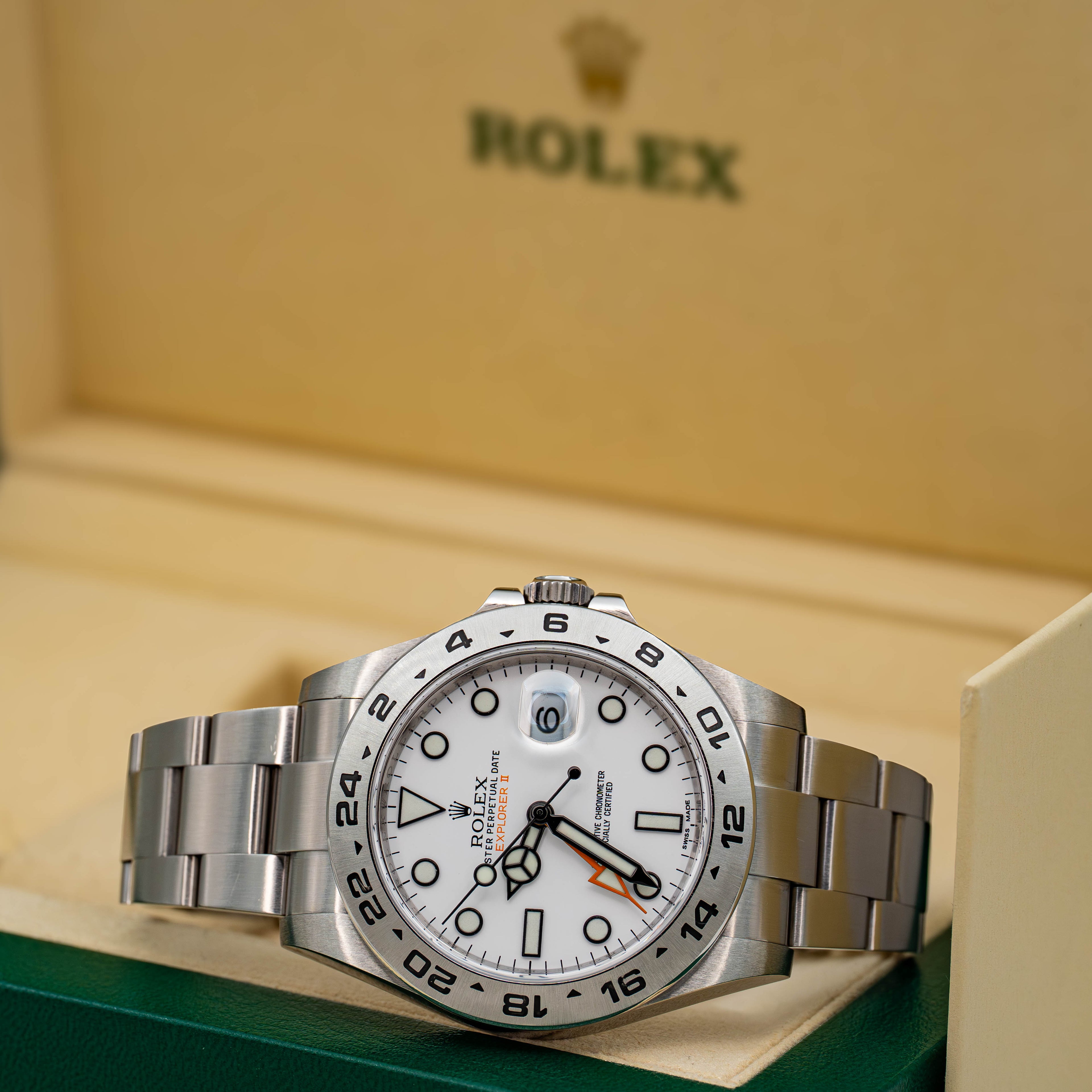 Rolex Explorer II GMT 42 216570 White Polar Dial Stainless Steel B+P