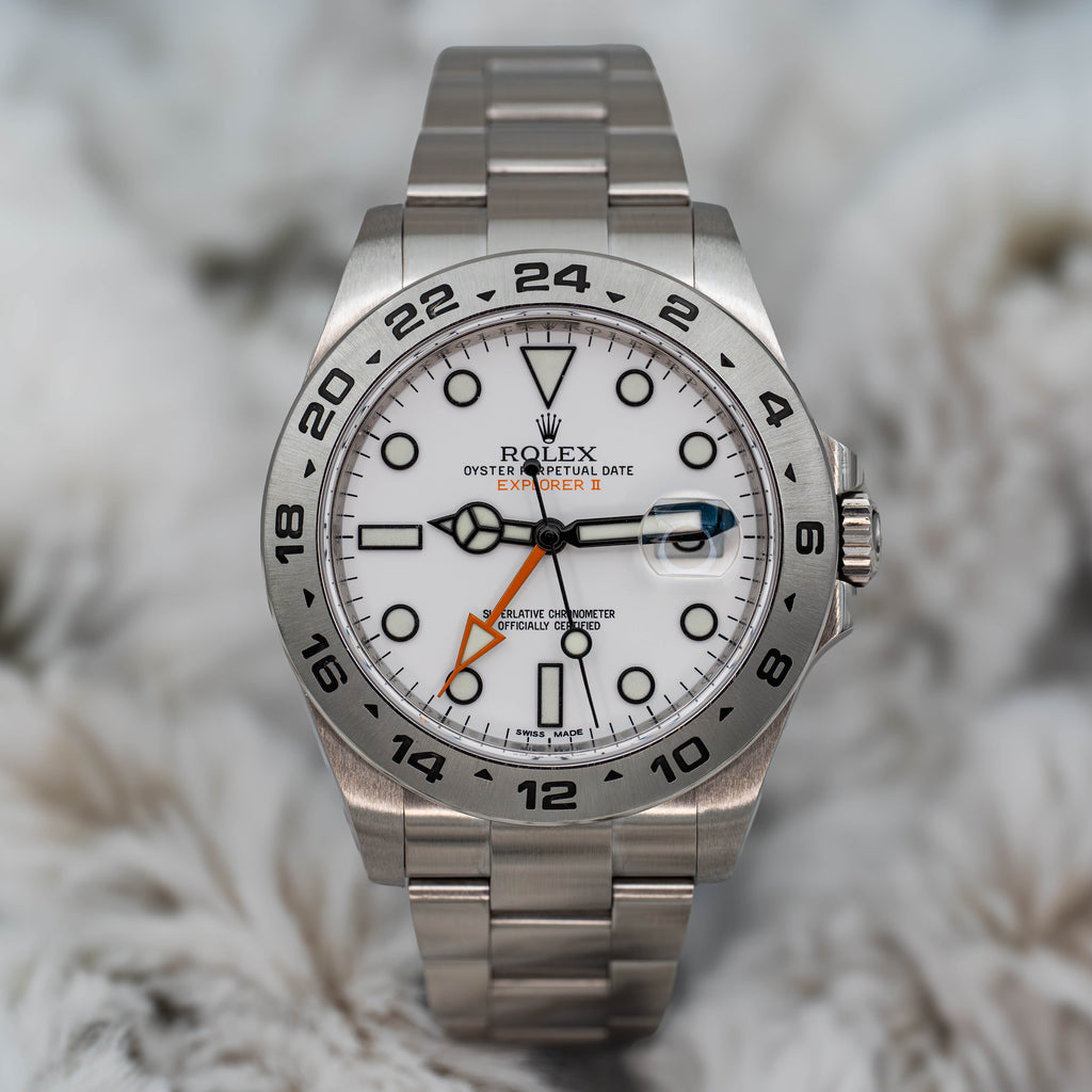 Rolex Explorer II GMT 42 216570 White Polar Dial Stainless Steel B+P