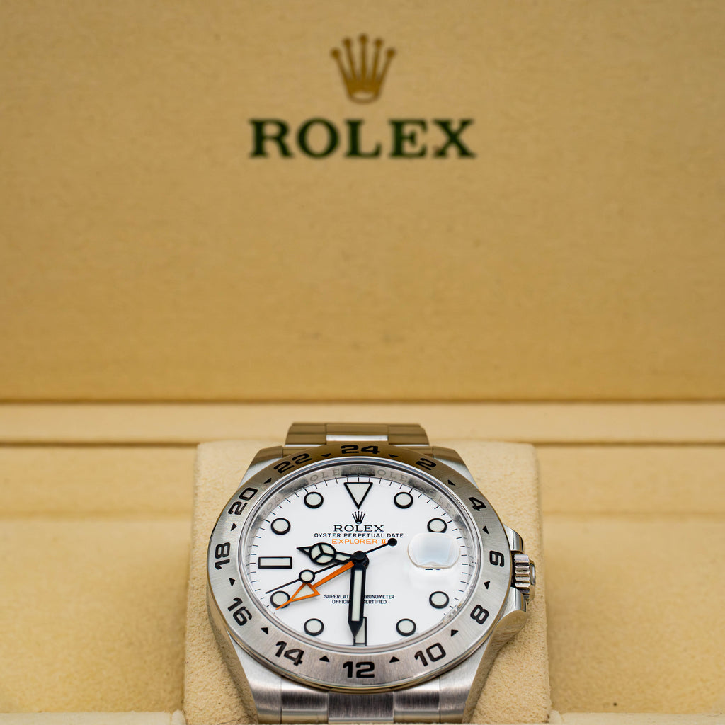 Rolex Explorer II GMT 42 216570 White Polar Dial Stainless Steel B+P