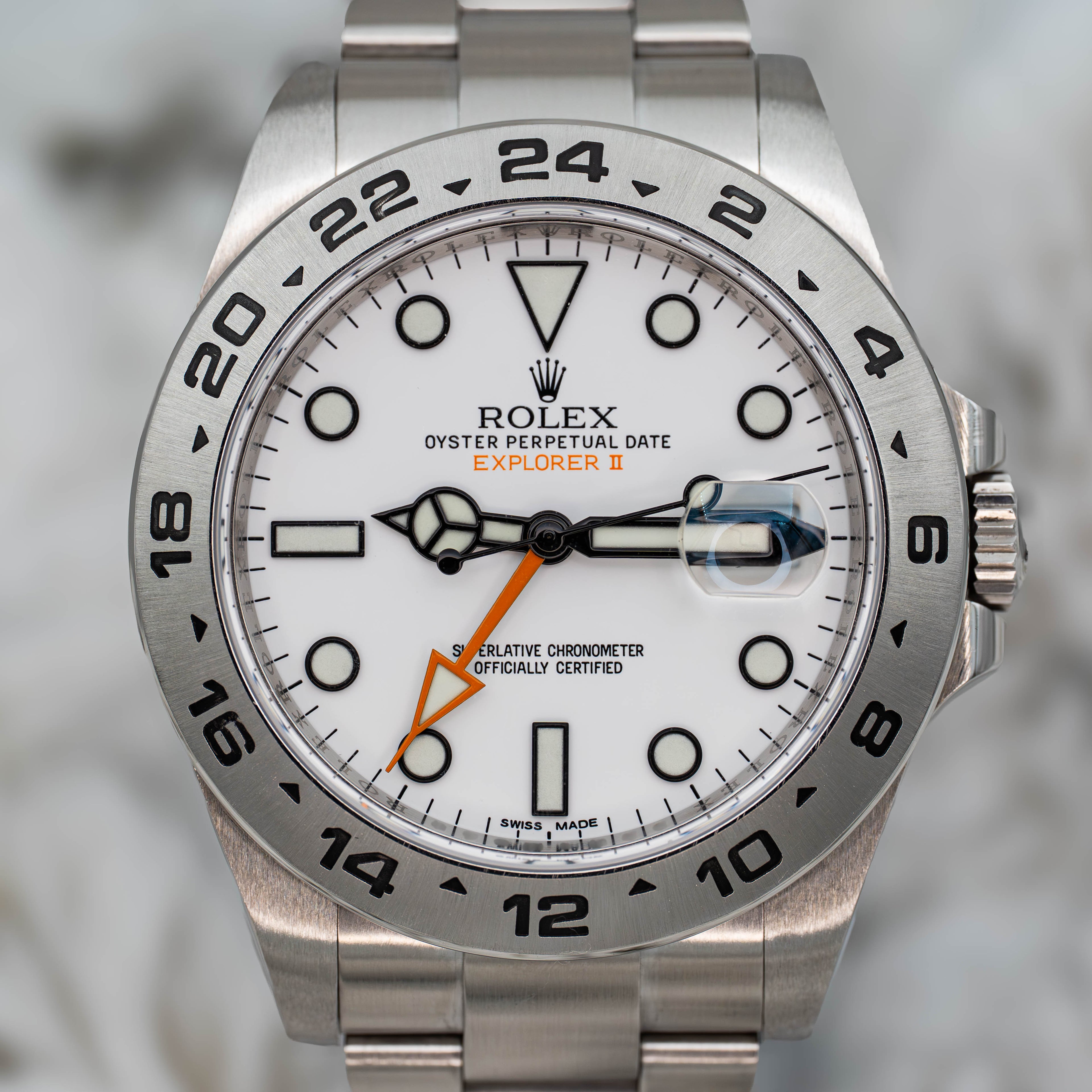 Rolex Explorer II GMT 42 216570 White Polar Dial Stainless Steel B+P