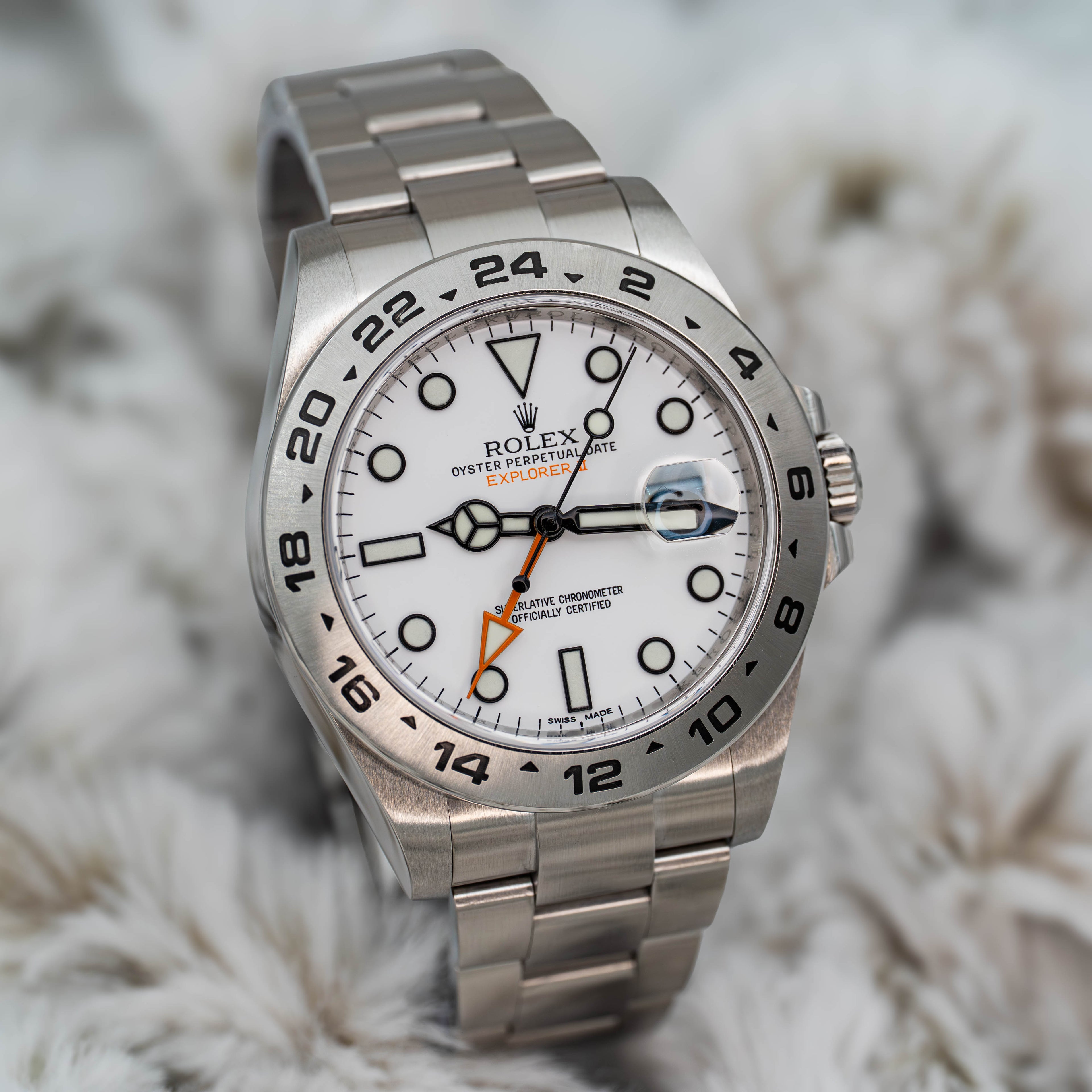 Rolex Explorer II GMT 42 216570 White Polar Dial Stainless Steel B+P