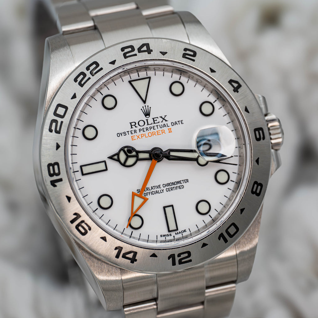 Rolex Explorer II GMT 42 216570 White Polar Dial Stainless Steel B+P