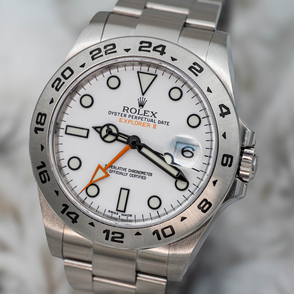 Rolex Explorer II GMT 42 216570 White Polar Dial Stainless Steel B+P