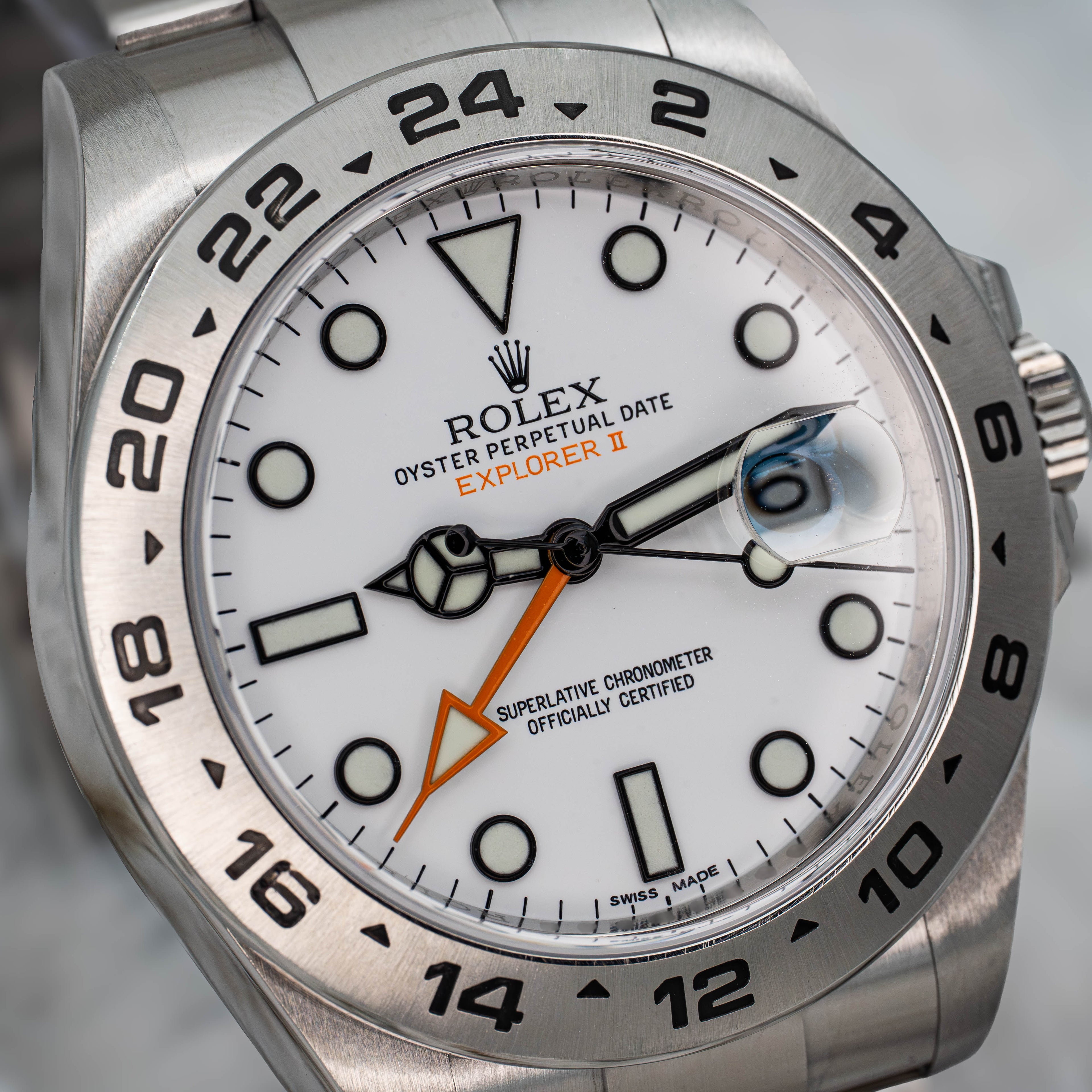 Rolex Explorer II GMT 42 216570 White Polar Dial Stainless Steel B+P