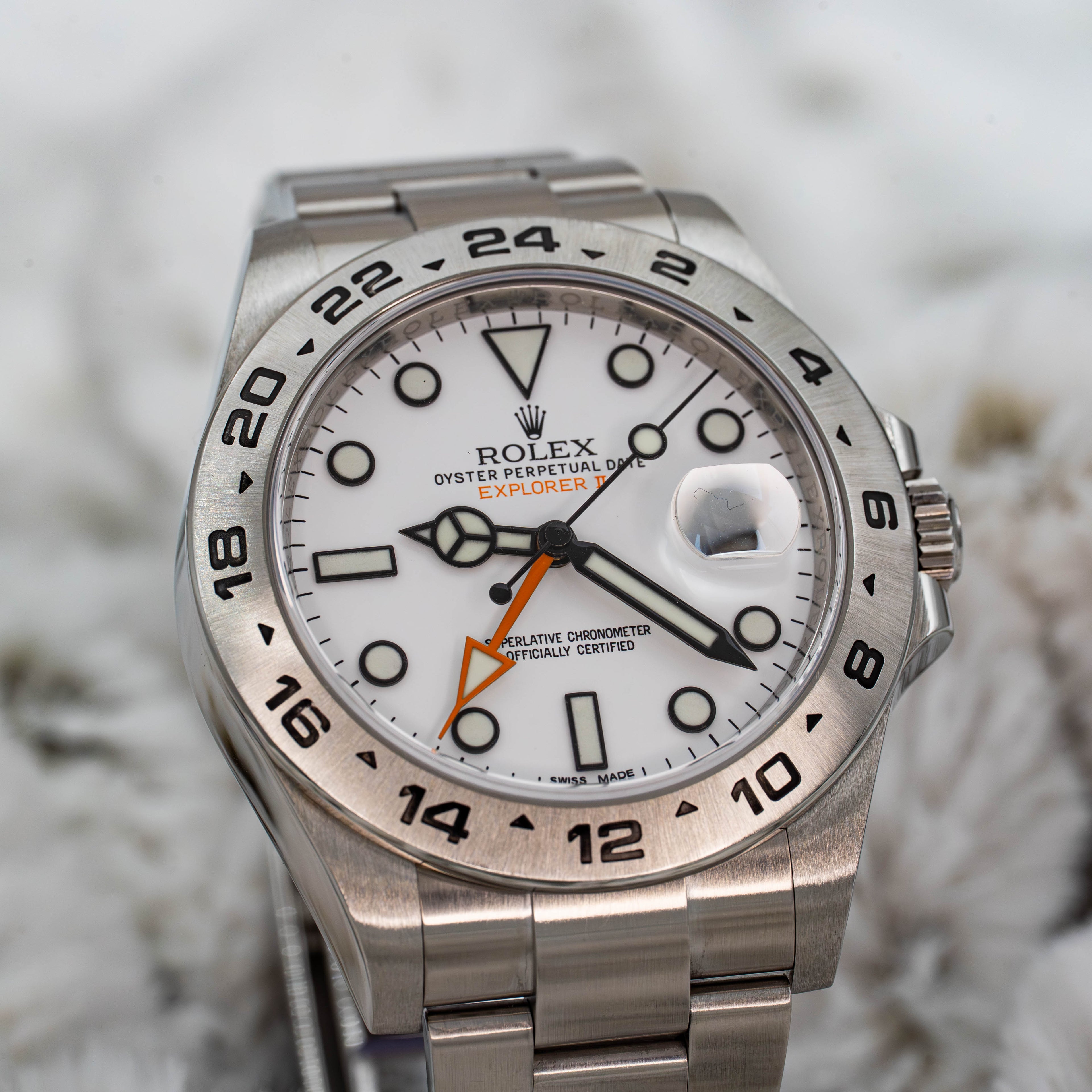 Rolex Explorer II GMT 42 216570 White Polar Dial Stainless Steel B+P