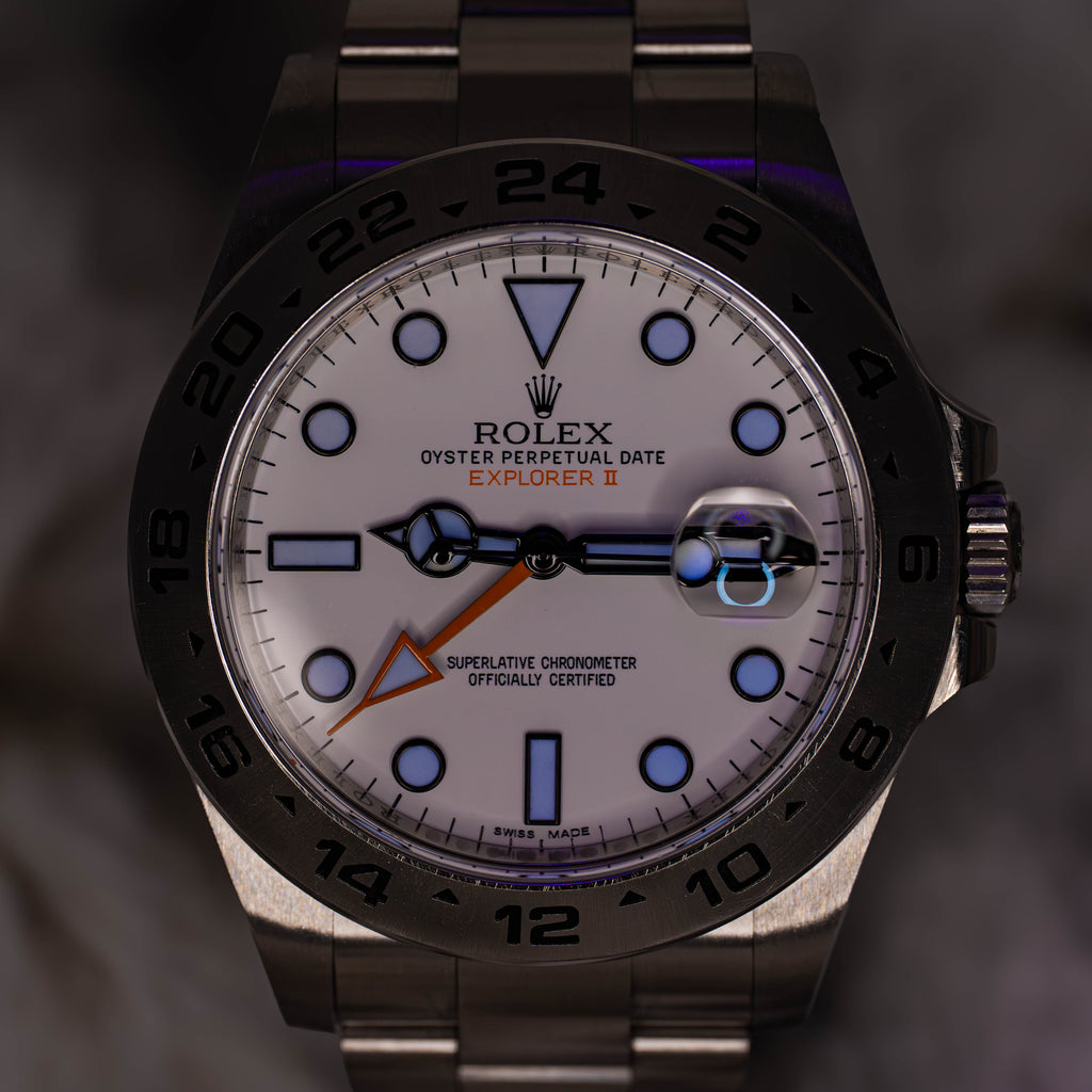 Rolex Explorer II GMT 42 216570 White Polar Dial Stainless Steel B+P