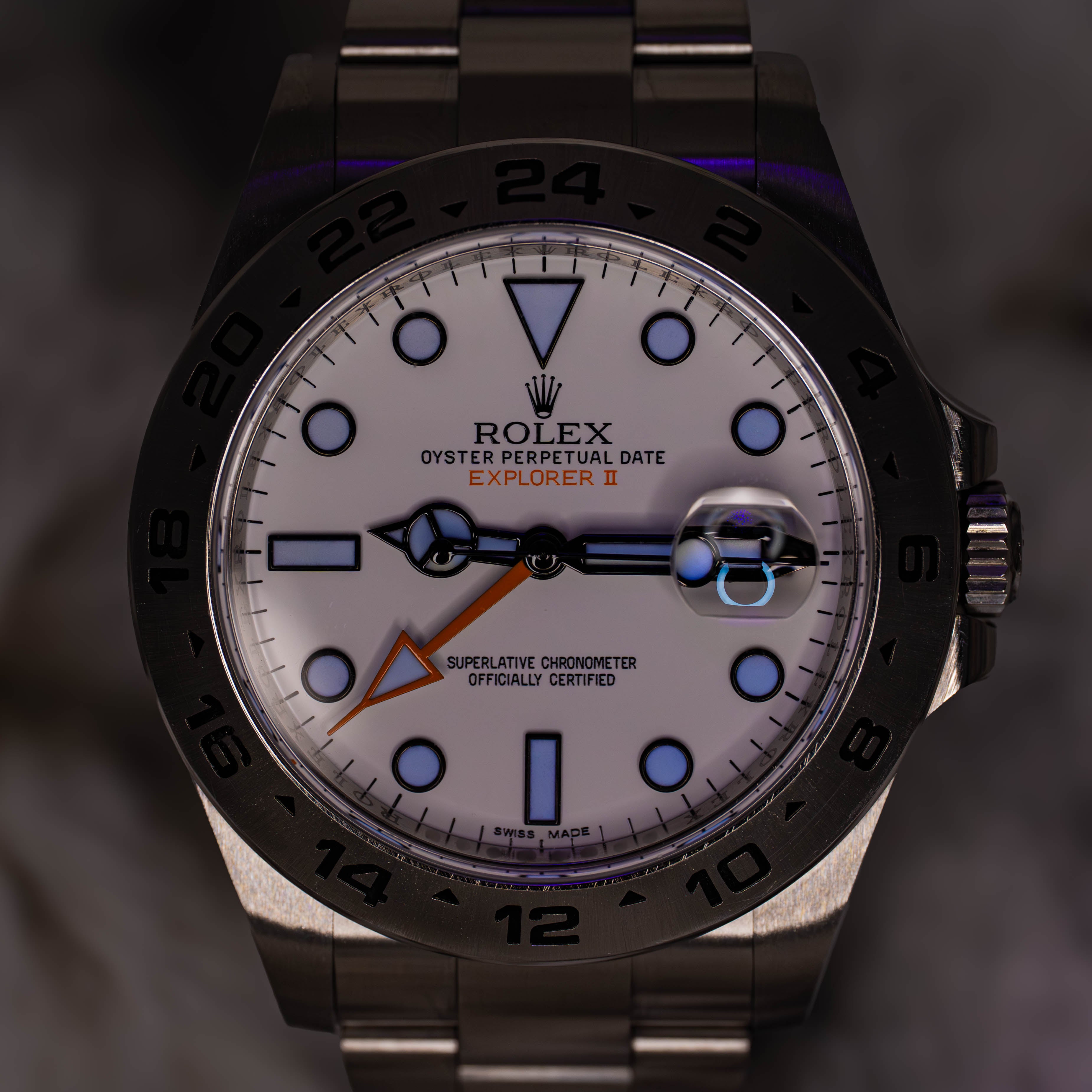 Rolex Explorer II GMT 42 216570 White Polar Dial Stainless Steel B+P