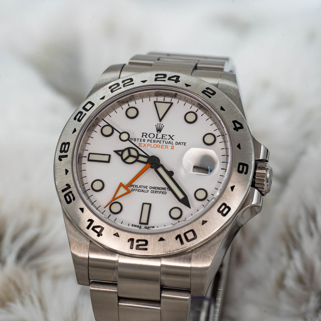 Rolex Explorer II GMT 42 216570 White Polar Dial Stainless Steel B+P