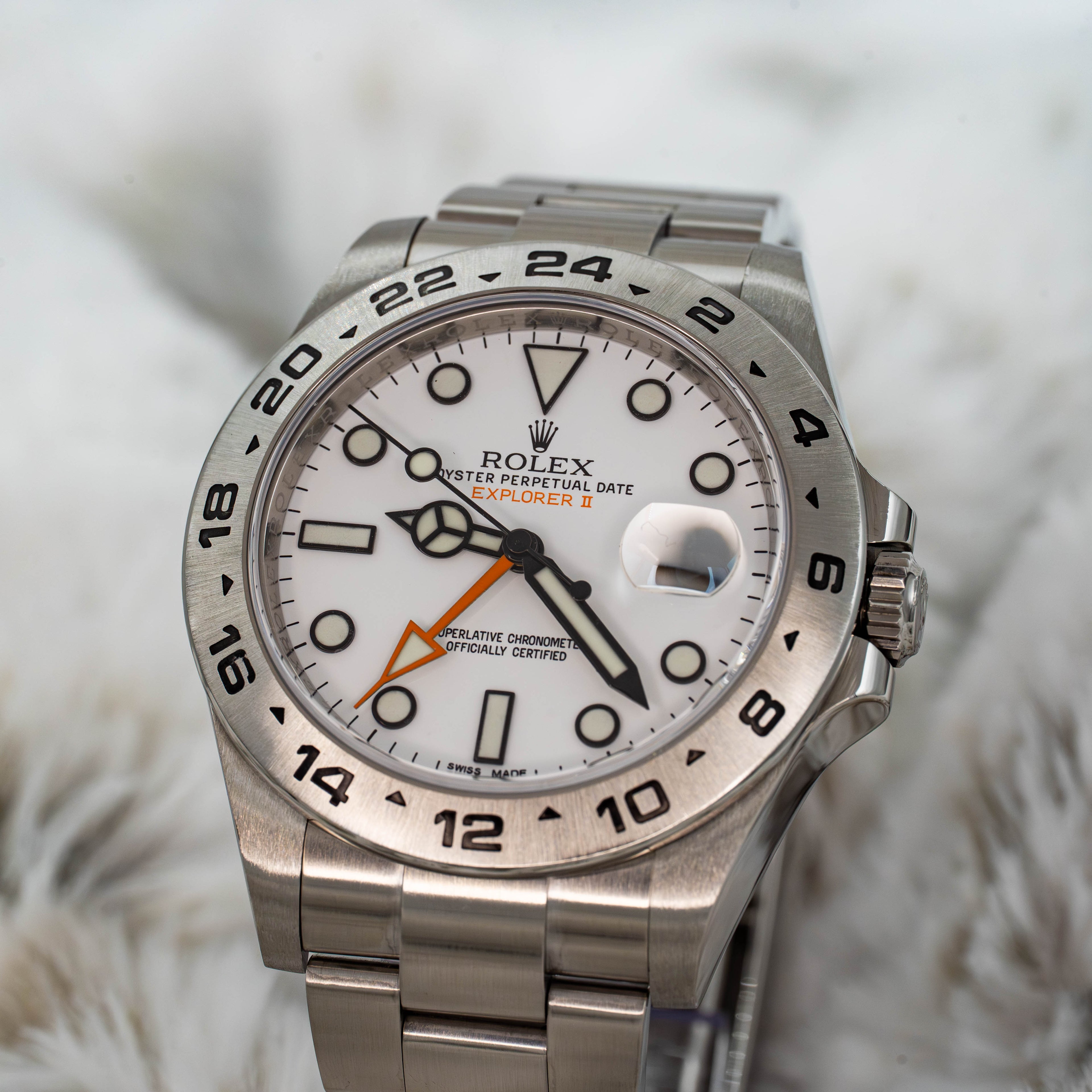 Rolex Explorer II GMT 42 216570 White Polar Dial Stainless Steel B+P