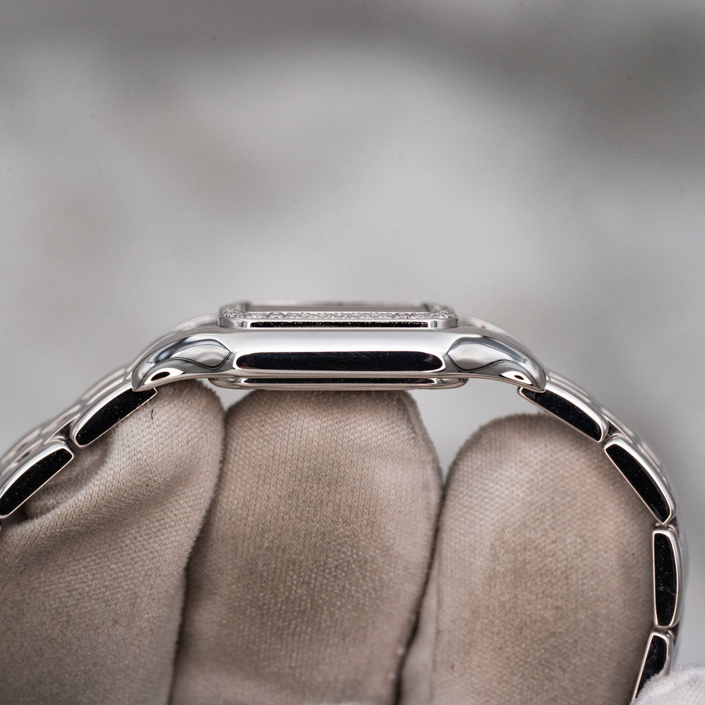 Cartier Panthere 1660 Quartz 18k White Gold Ladies 22mm w Cartier Travel Case