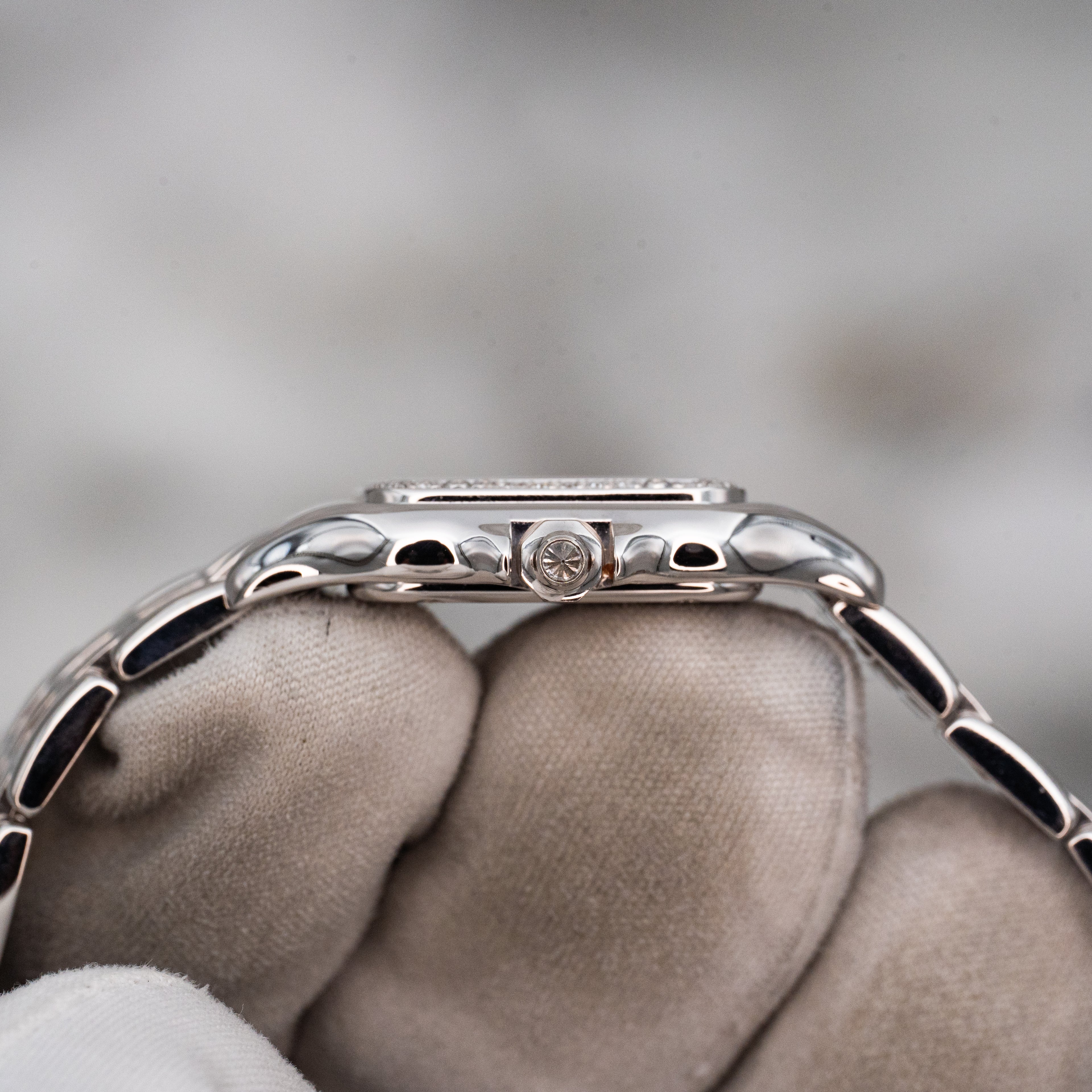 Cartier Panthere 1660 Quartz 18k White Gold Ladies 22mm w Cartier Travel Case